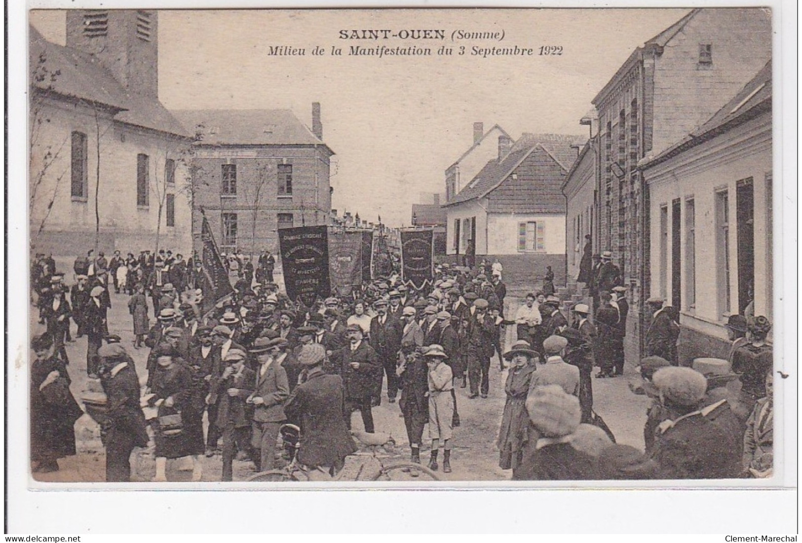 SAINT-OUEN : Milieu De La Manifestation Du 3 Septembre 1922 Grèves Des Teinturiers, Amien - Très Bon état - Saint Ouen