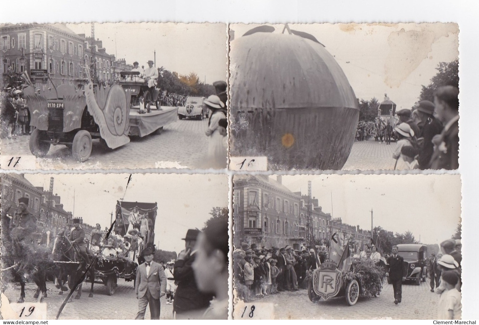 AMIENS : Lot De 16 Photos Format CPA, Carnaval - Etat - Amiens