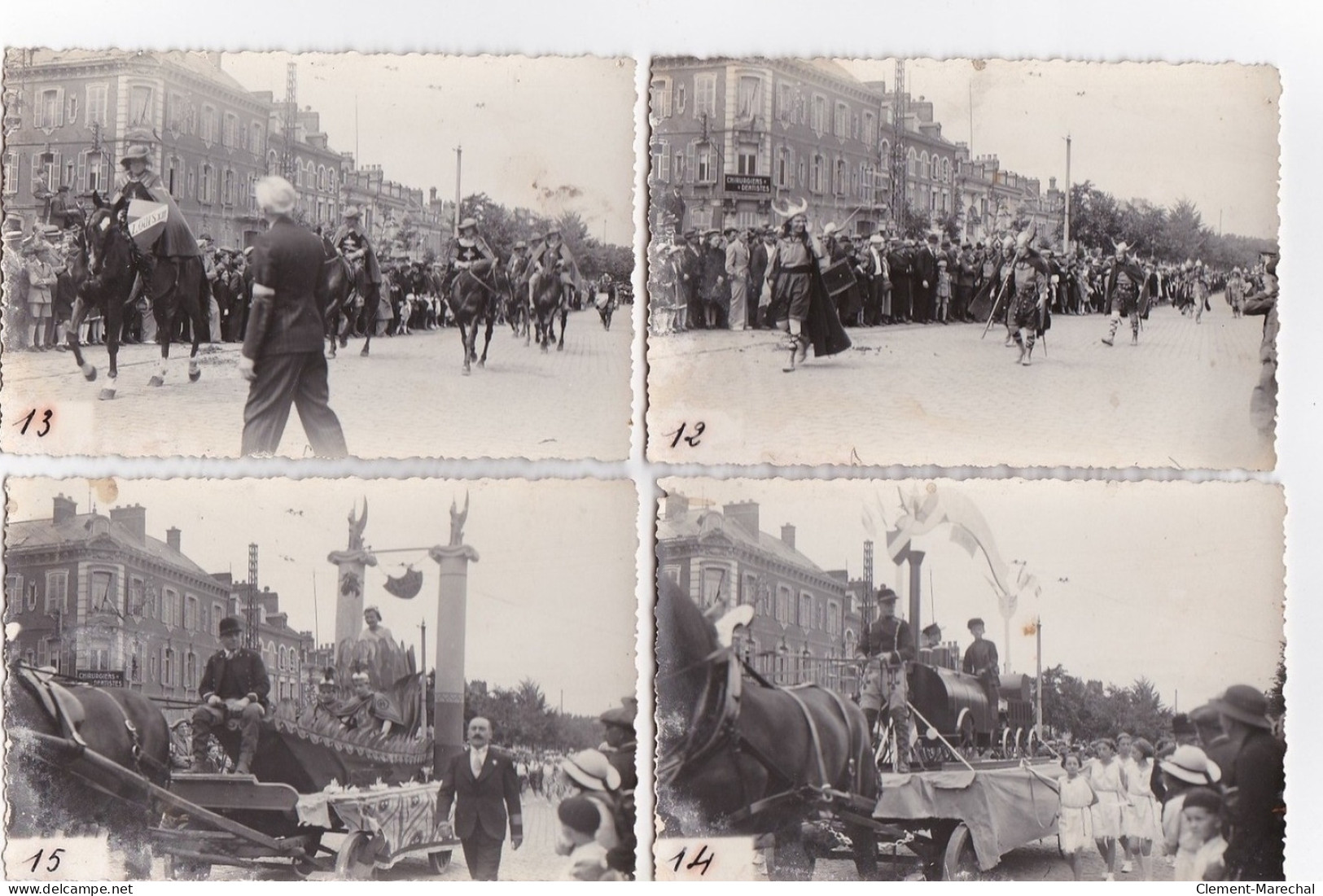 AMIENS : Lot De 16 Photos Format CPA, Carnaval - Etat - Amiens