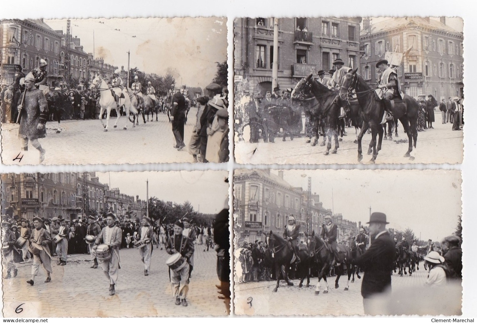 AMIENS : lot de 16 photos format CPA, carnaval - etat