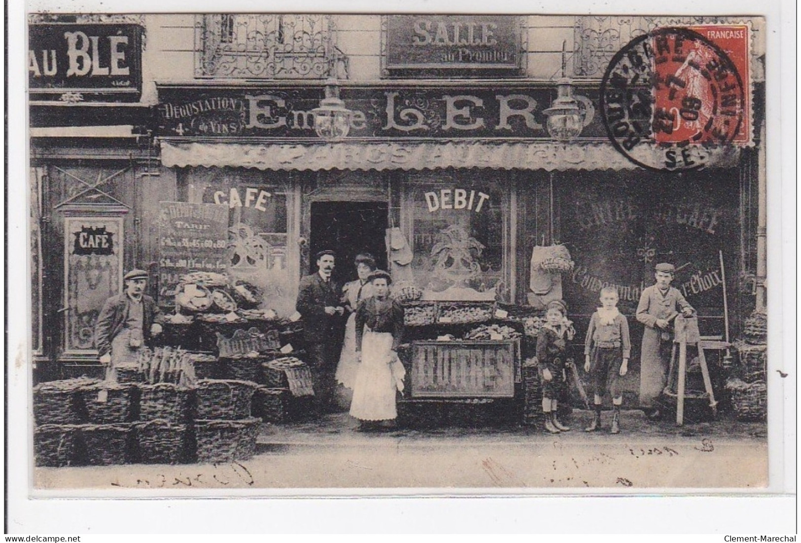 ROUEN : 2 Place De La Basse Vielle Tour, Emile Le Roy, Café Restaurant - Très Bon état - Rouen