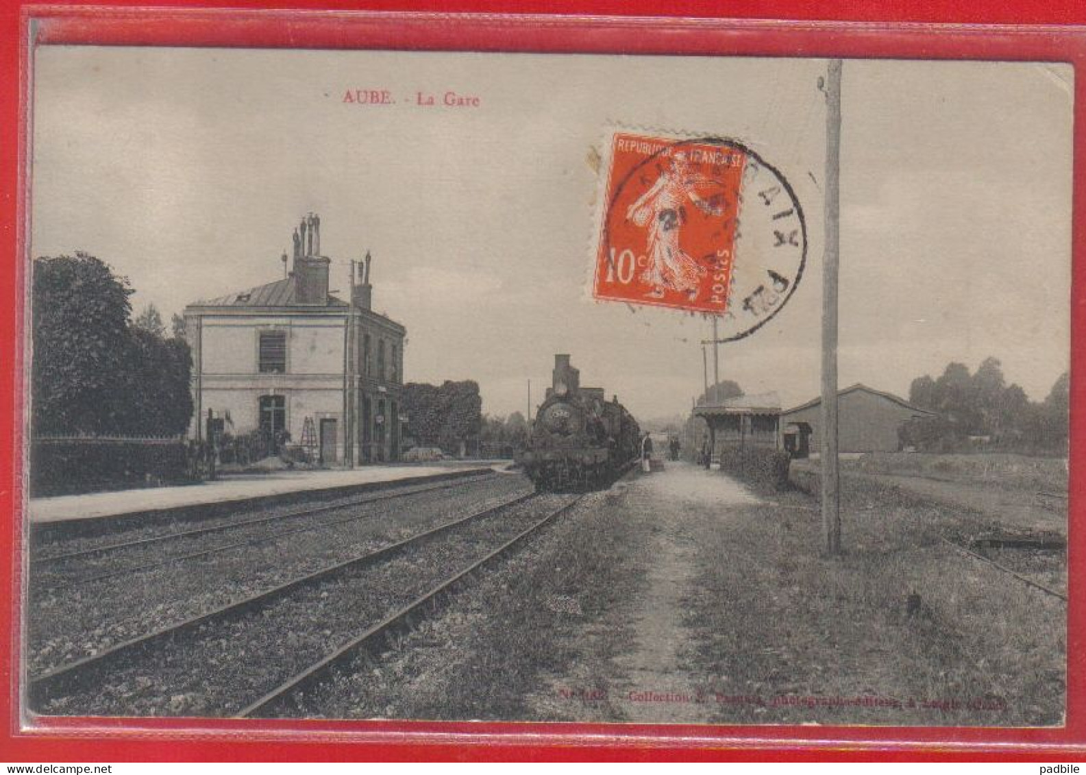 Carte Postale 61. Aube  La Gare Train Vapeur   Très Beau Plan - Autres & Non Classés