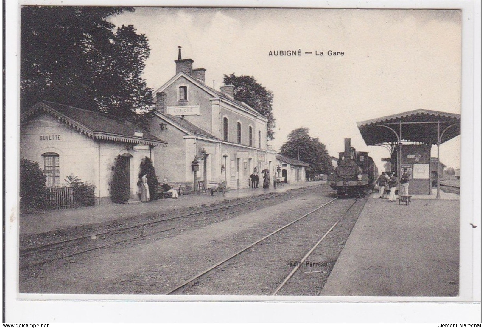 AUBIGNE : La Gare - Très Bon état - Andere & Zonder Classificatie