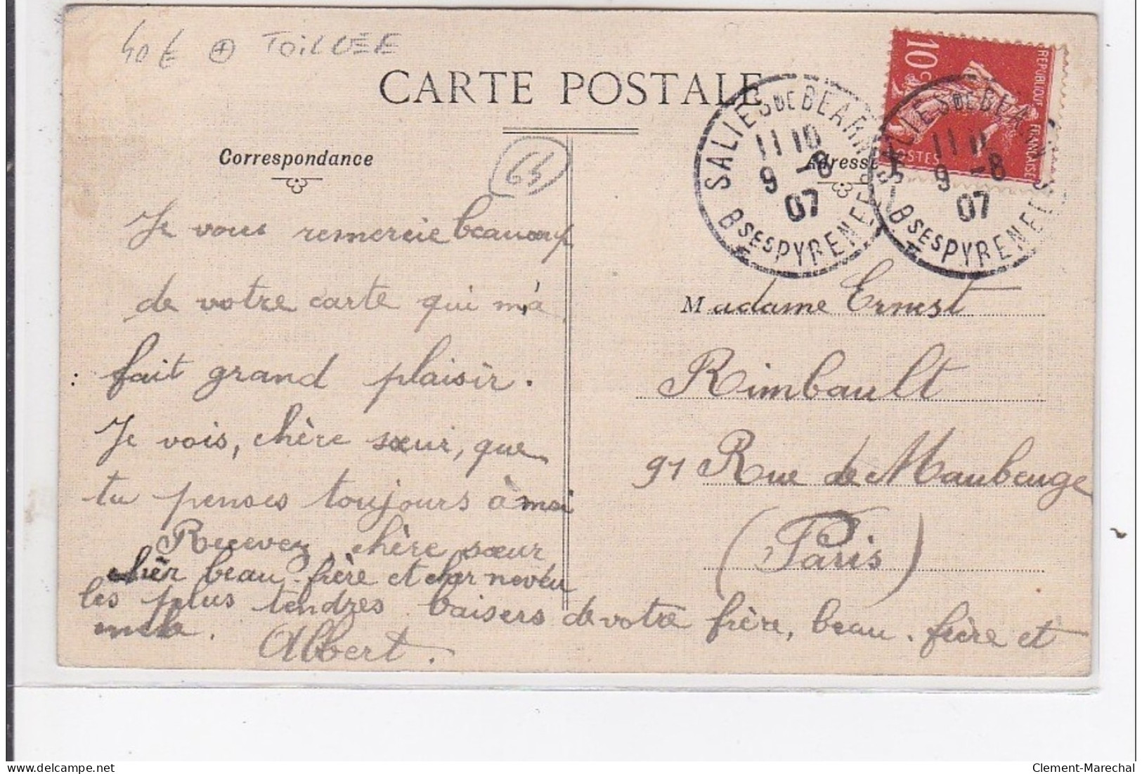 SALIES De BEARN : Cartes Postales Galeries Salésiennes Hôtel Et Cafe Des Voyageurs Au Bon Potage Toillée - Très Bon état - Salies De Bearn