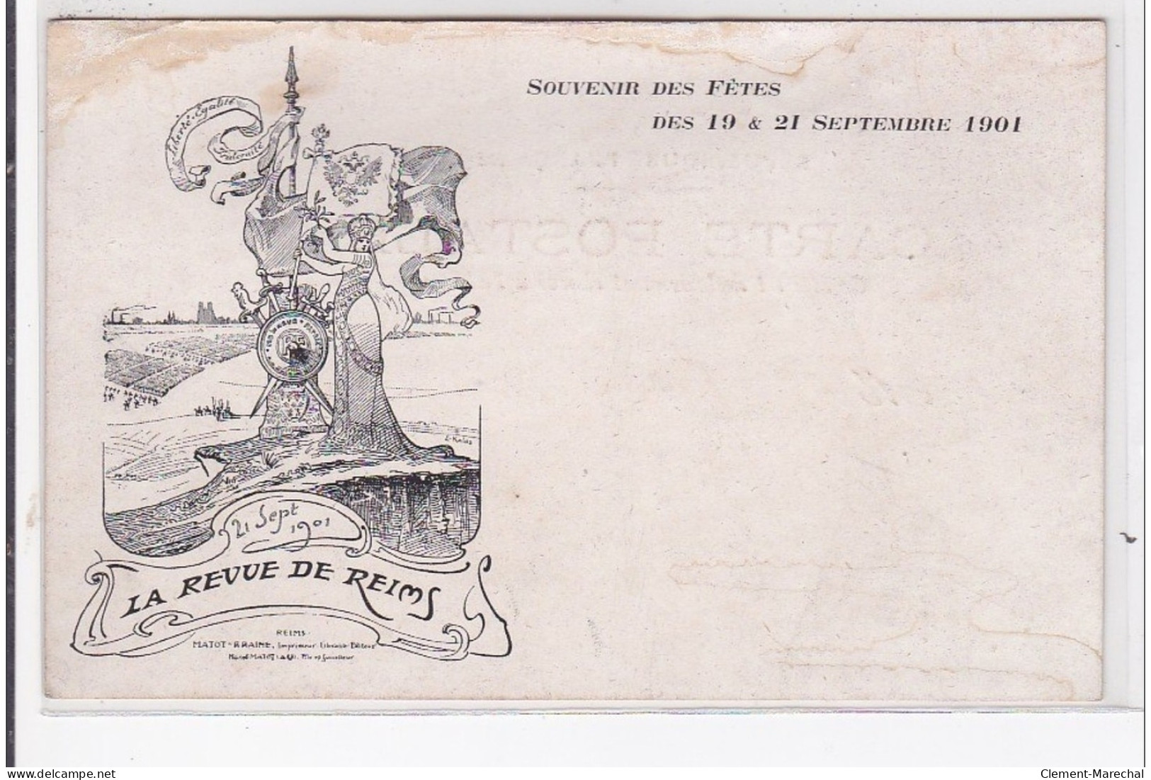 REIMS : Souvenir Des Fetes Des 19  21 Septembre 1901, La Revue De Reims - état - Reims