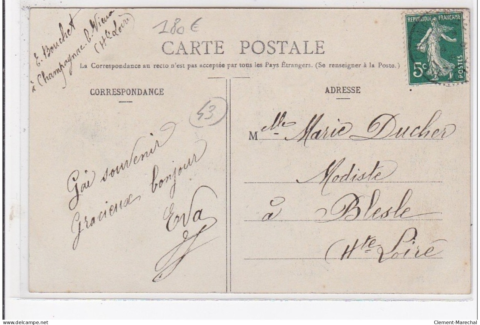 CHAMPAGNAC-le-VIEUX : Le Courrier De Brioude - Très Bon état - Other & Unclassified