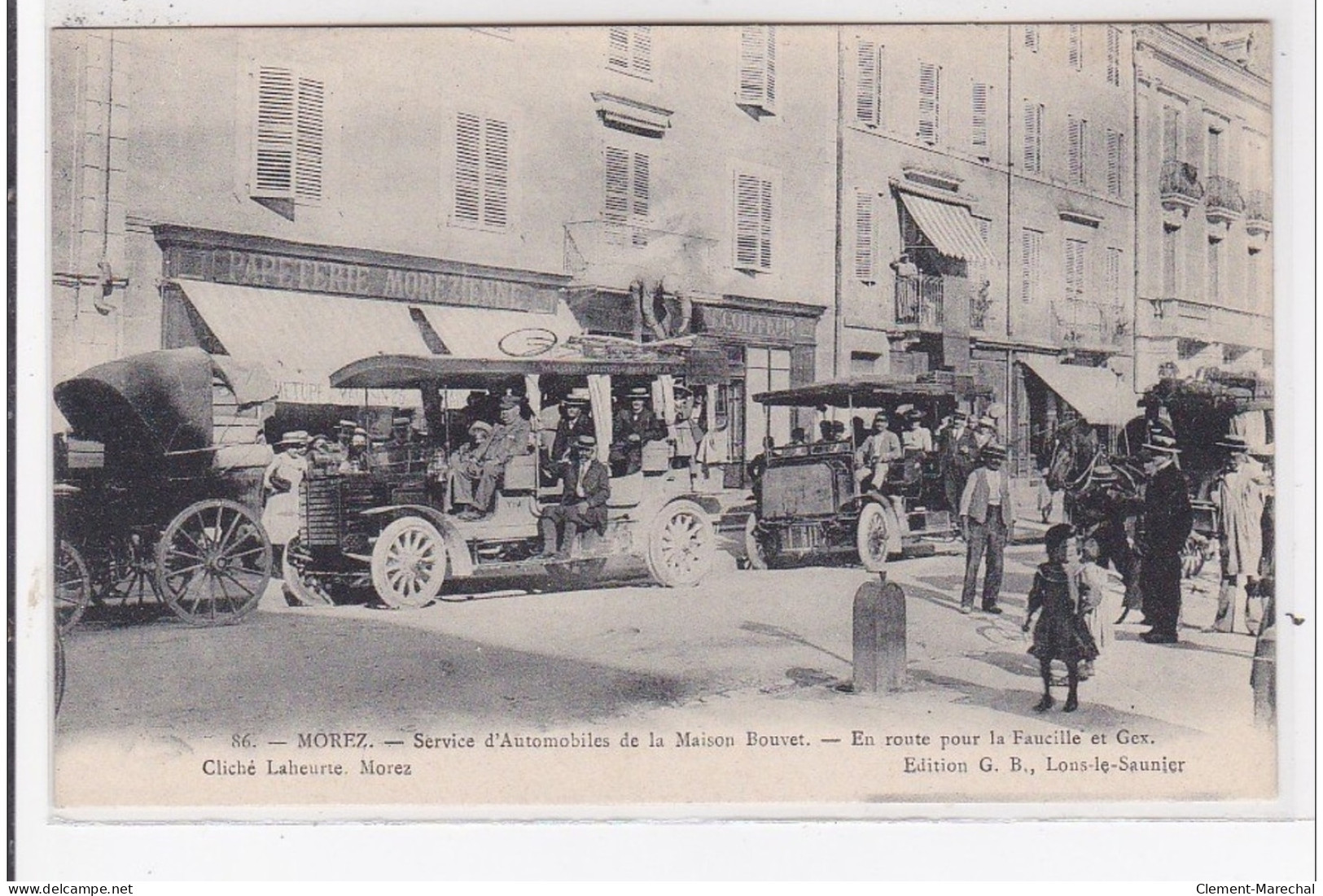 MOREZ : Service D'automobile De La Maison Bouvet En Route Pour La Faucille Et Gex - Très Bon état - Morez