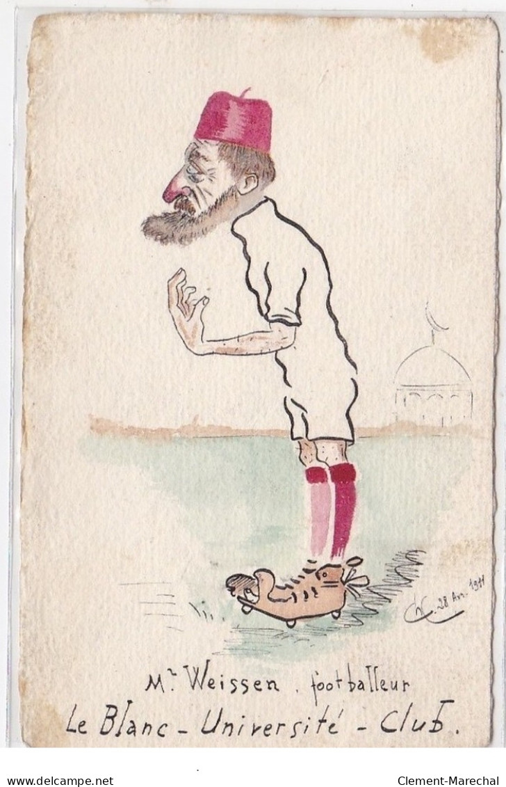 LE BLANC : M. Weissen, Footballeur, Université, Club, Illustration - Très Bon état - Le Blanc