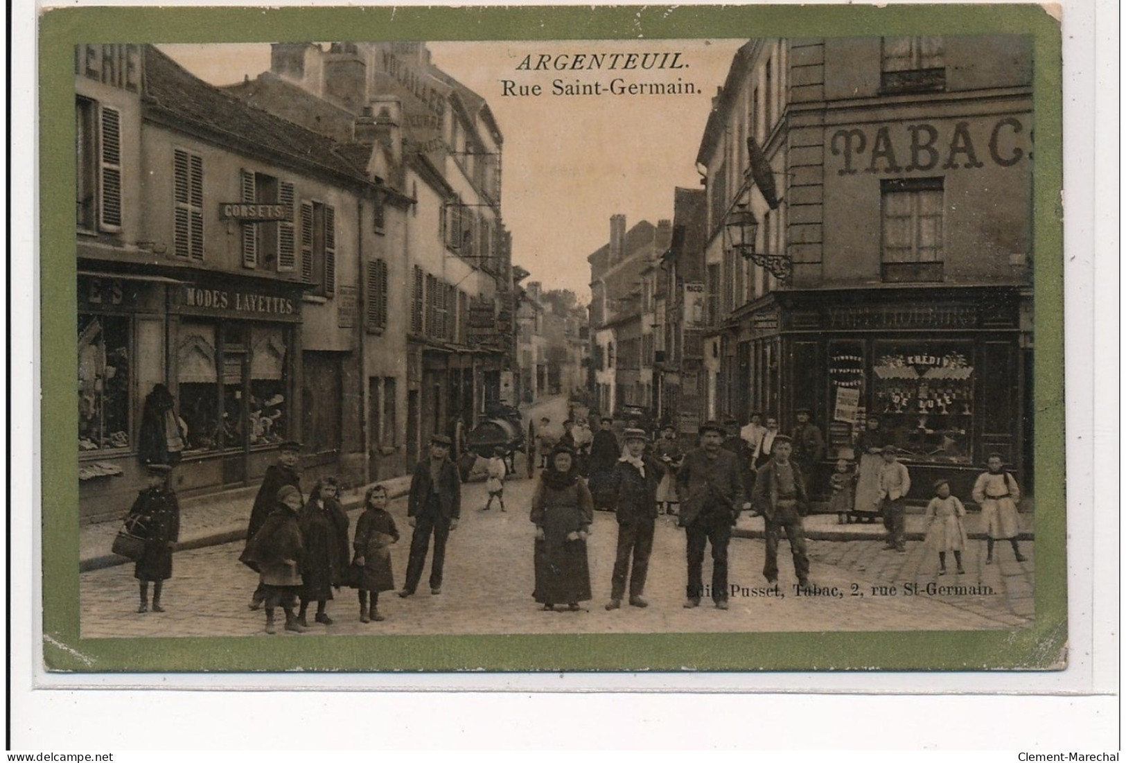 ARGENTEUIL : Rue Saint-germain, Vues De Commerces, Personnages - Etat - Argenteuil