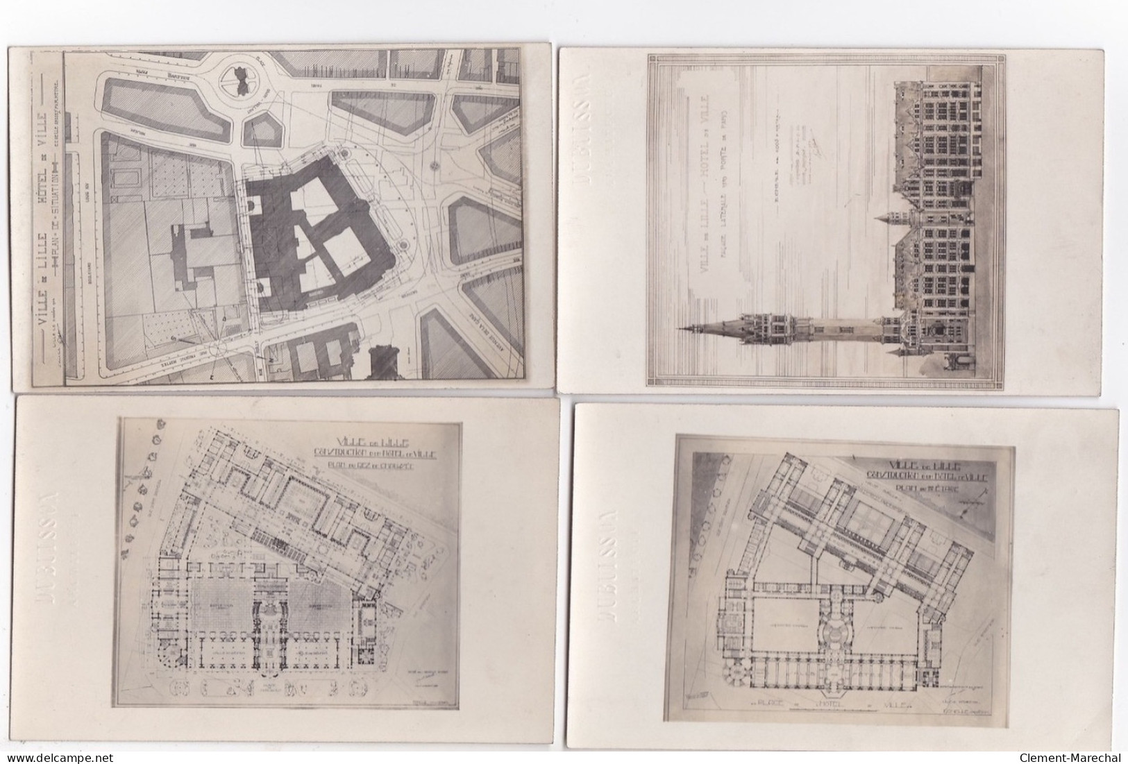 LILLE : Architecteur Dubuisson, Plans, 6 CPA - Tres Bon Etat - Lille