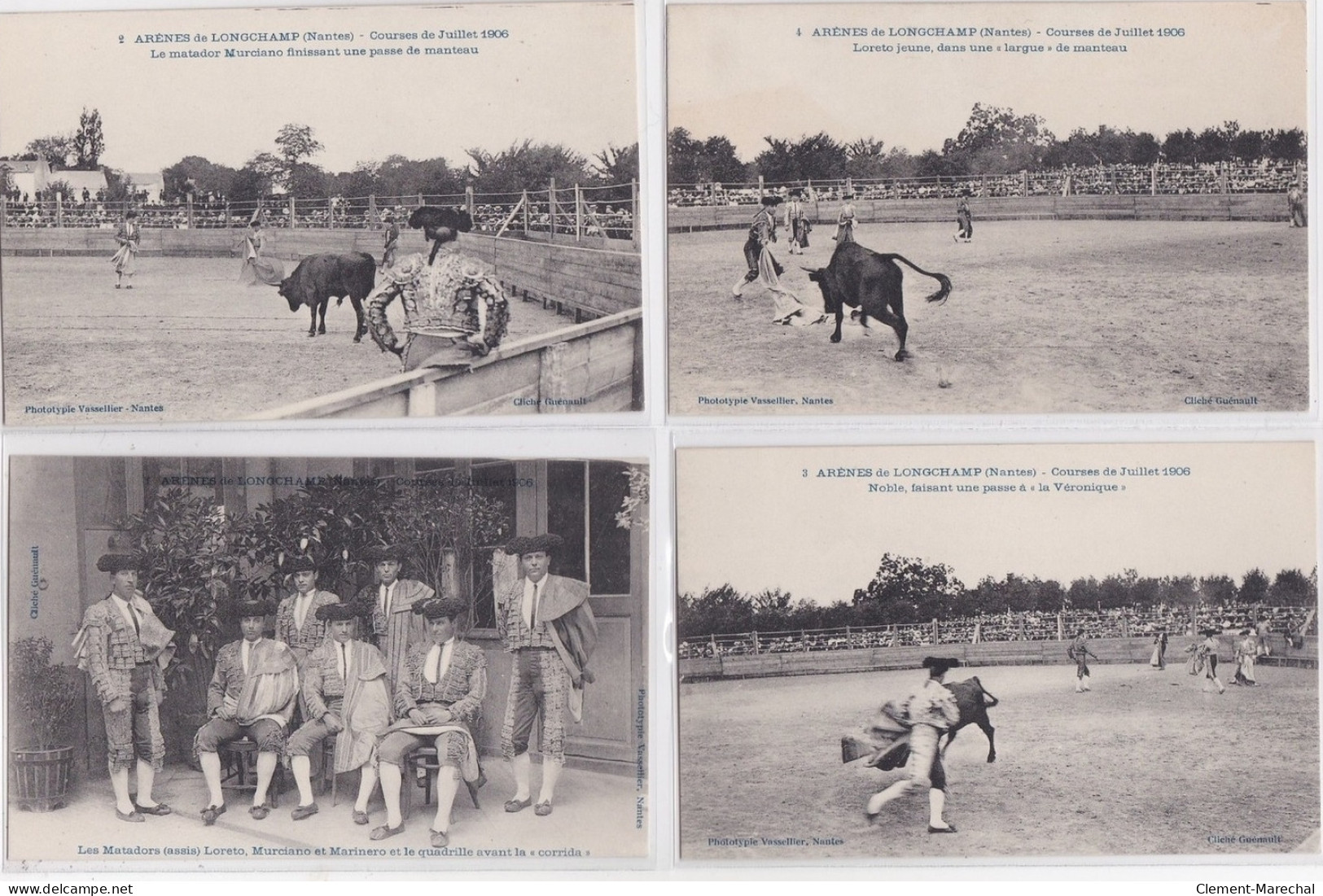 LONGCHAMPS(nantes) : Arenes, Courses De Juillet 1906, Loreto Jeune, Dans Une Largue De Manteau 10 CPA - Tres Bon Etat - Nantes