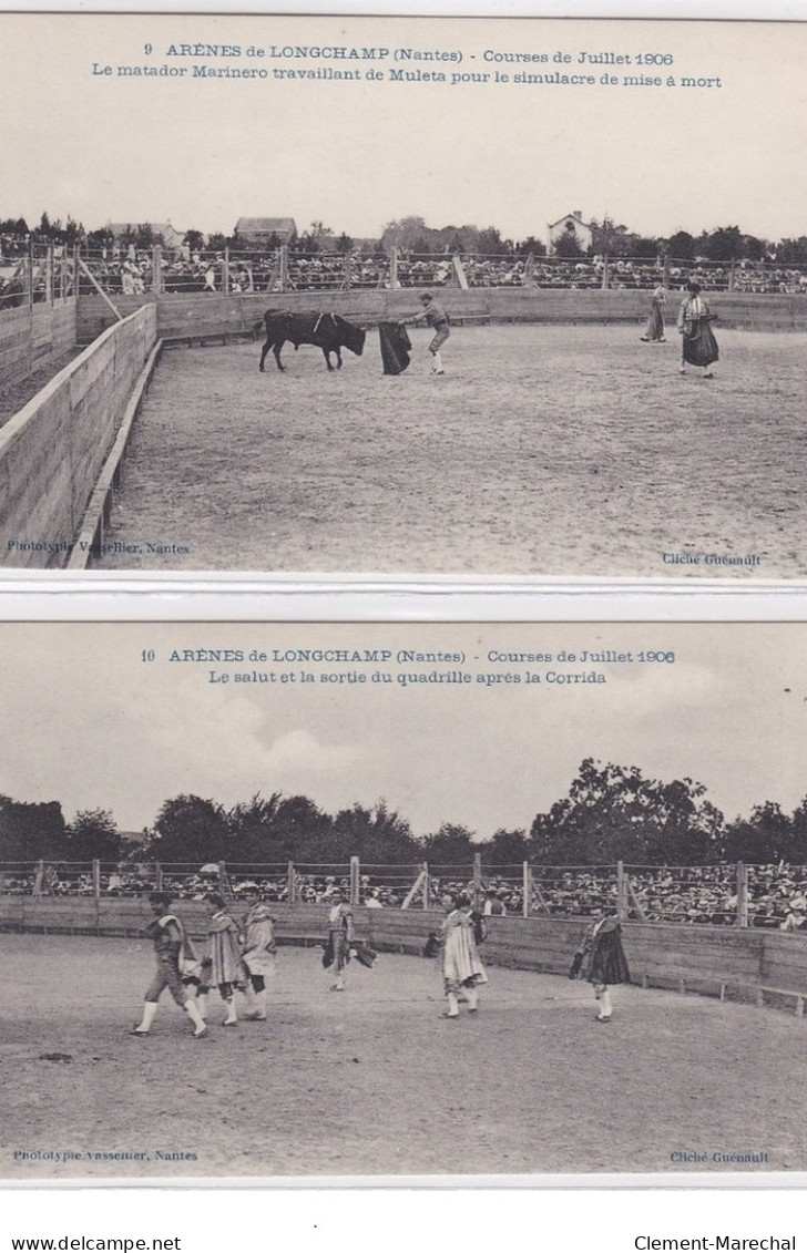 LONGCHAMPS(nantes) : Arenes, Courses De Juillet 1906, Loreto Jeune, Dans Une Largue De Manteau 10 CPA - Tres Bon Etat - Nantes