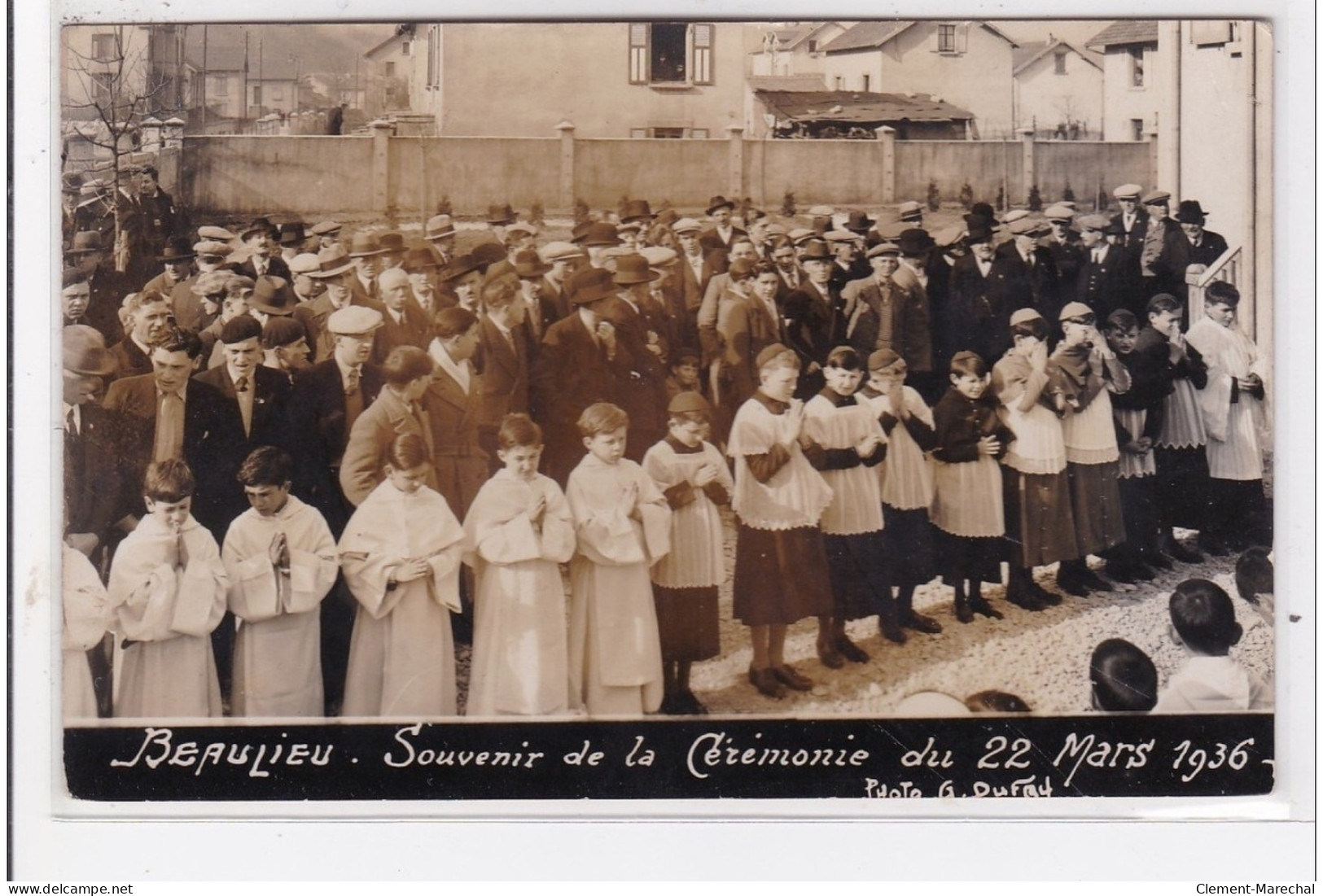 BEAULIEU : Souvenir De La Cérémonie Du 22 Mars 1936 - Tres Bon Etat - Autres & Non Classés