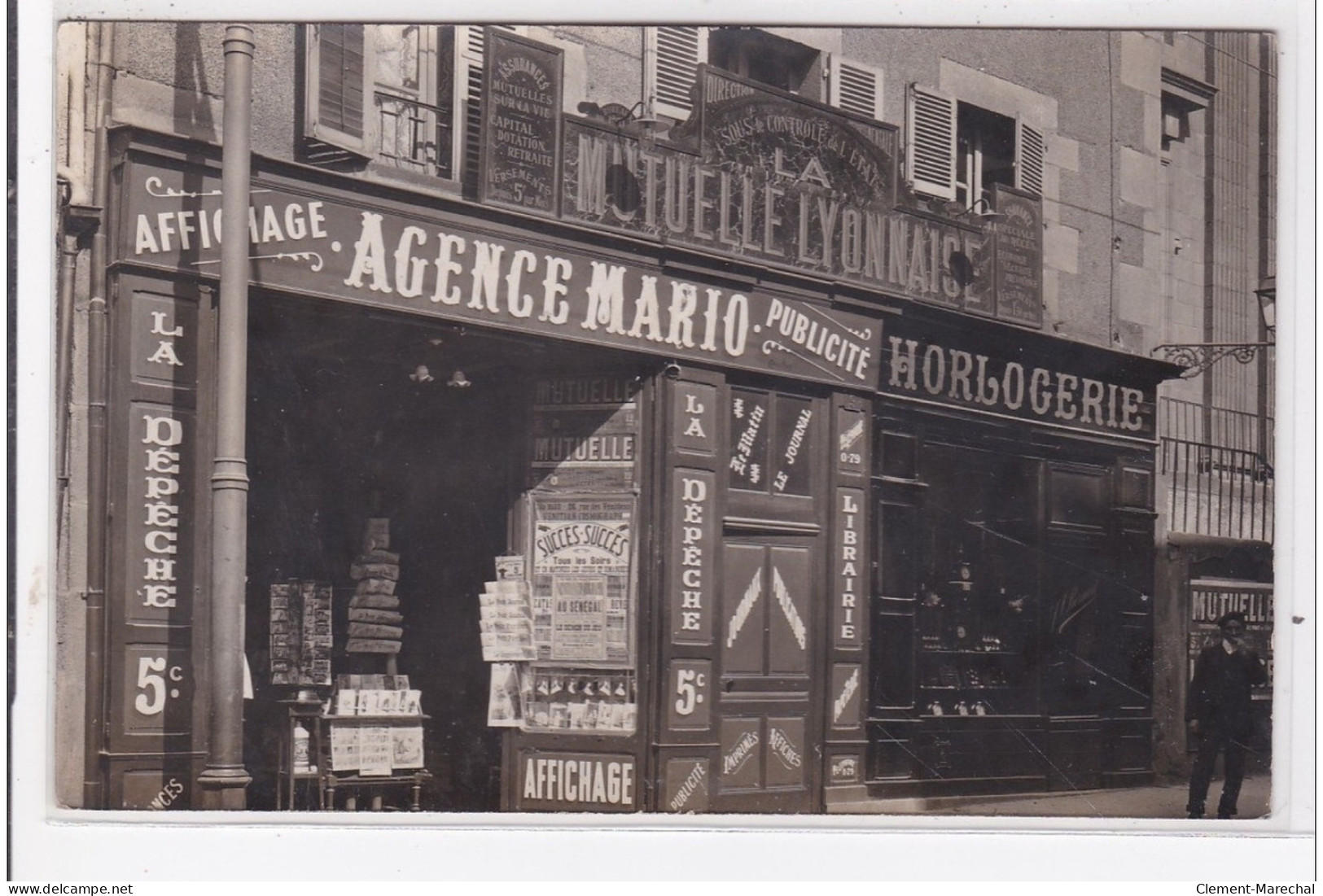 LIMOGES : Editeur De Cartes Postales, Agence Mario, Publicité, Horlogerie, La Mutuelle Lyonnaise - Tres Bon Etat - Limoges