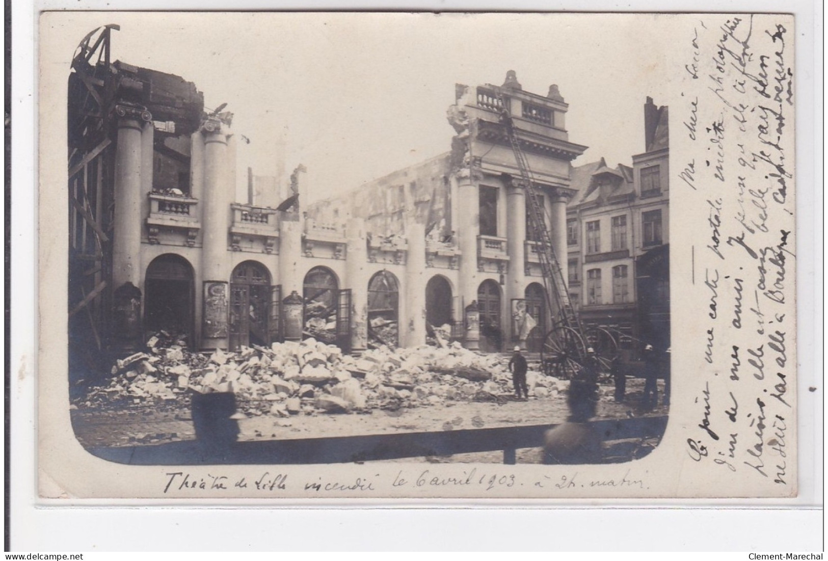 LILLE : Theatre De Ville En Ruine, Incendié - Tres Bon Etat - Lille