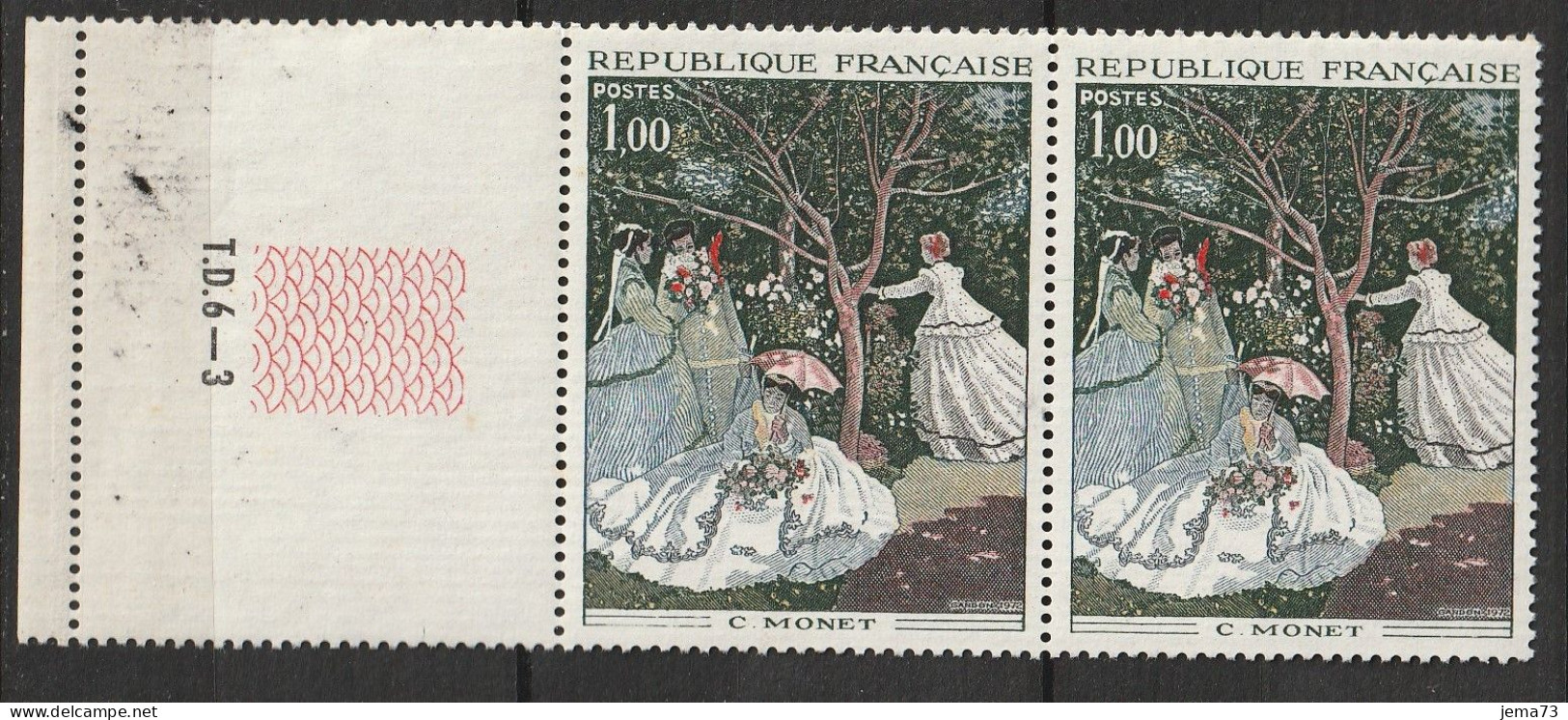 N° 1703 Oeubres D'Art: Claude Monet: Belle Paire De 2 Timbres Neuf Impeccable - Unused Stamps