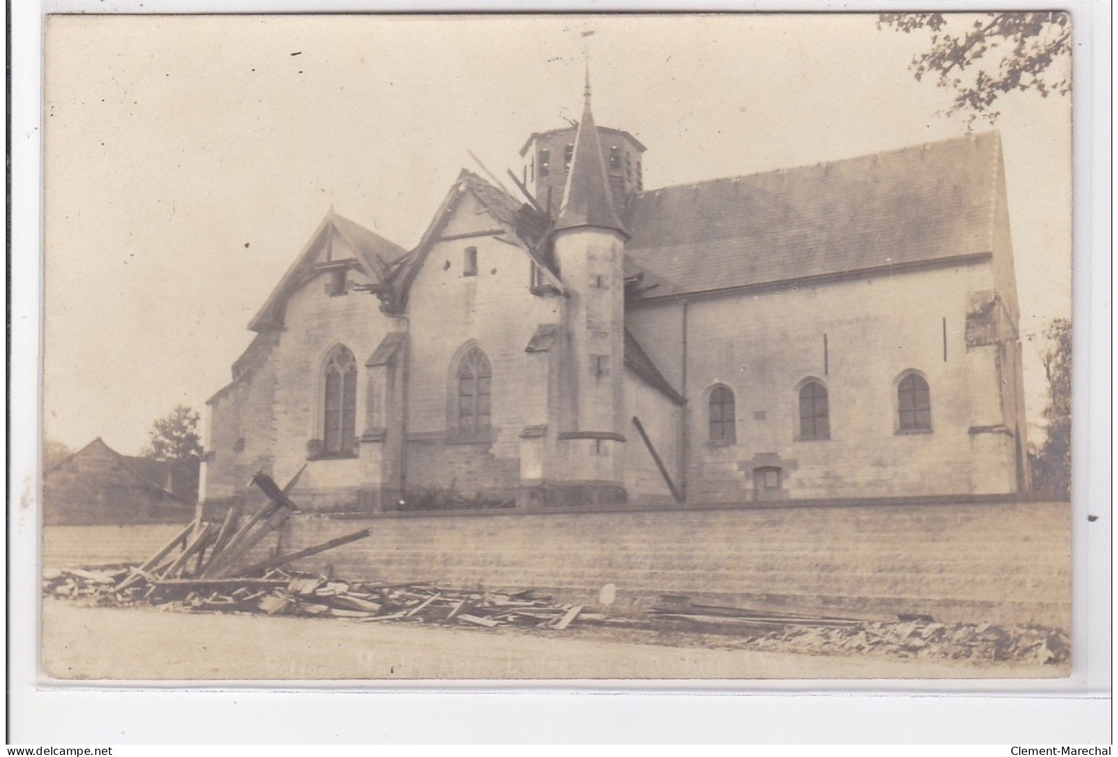 MAILLY-le-CAMP : Eglise De Mailly Apres L'orage En 1905 - Tres Bon Etat - Mailly-le-Camp