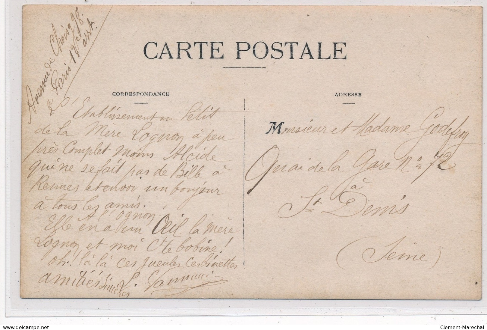 PARIS : Carte Photo D'une Librairie - Marchand De Cartes Postales Au 98 Rue De CHOISY - Très Bon état - Paris (13)