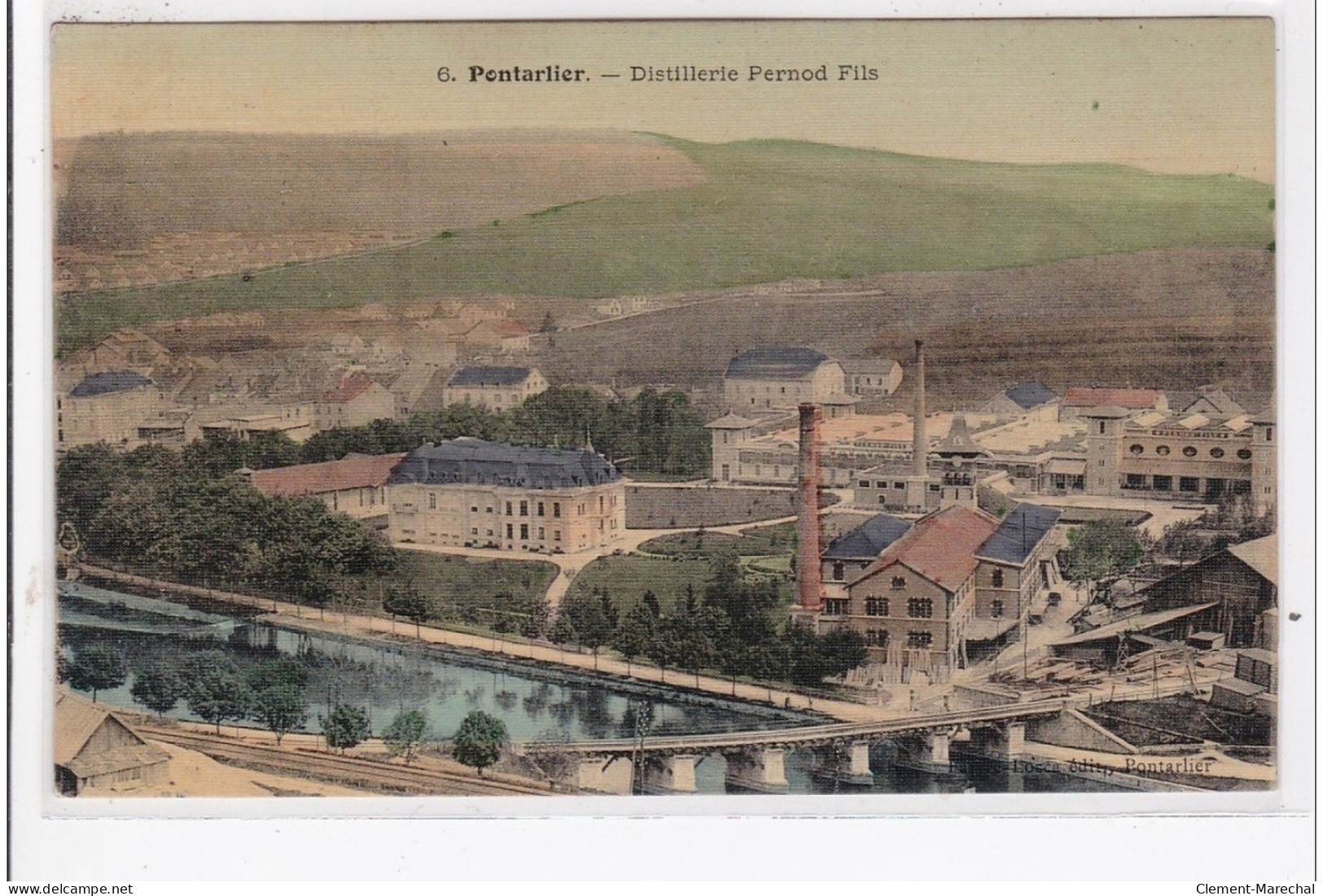 PONTARLIER : Distillerie Pernod Fils (toillée) - Très Bon état - Pontarlier