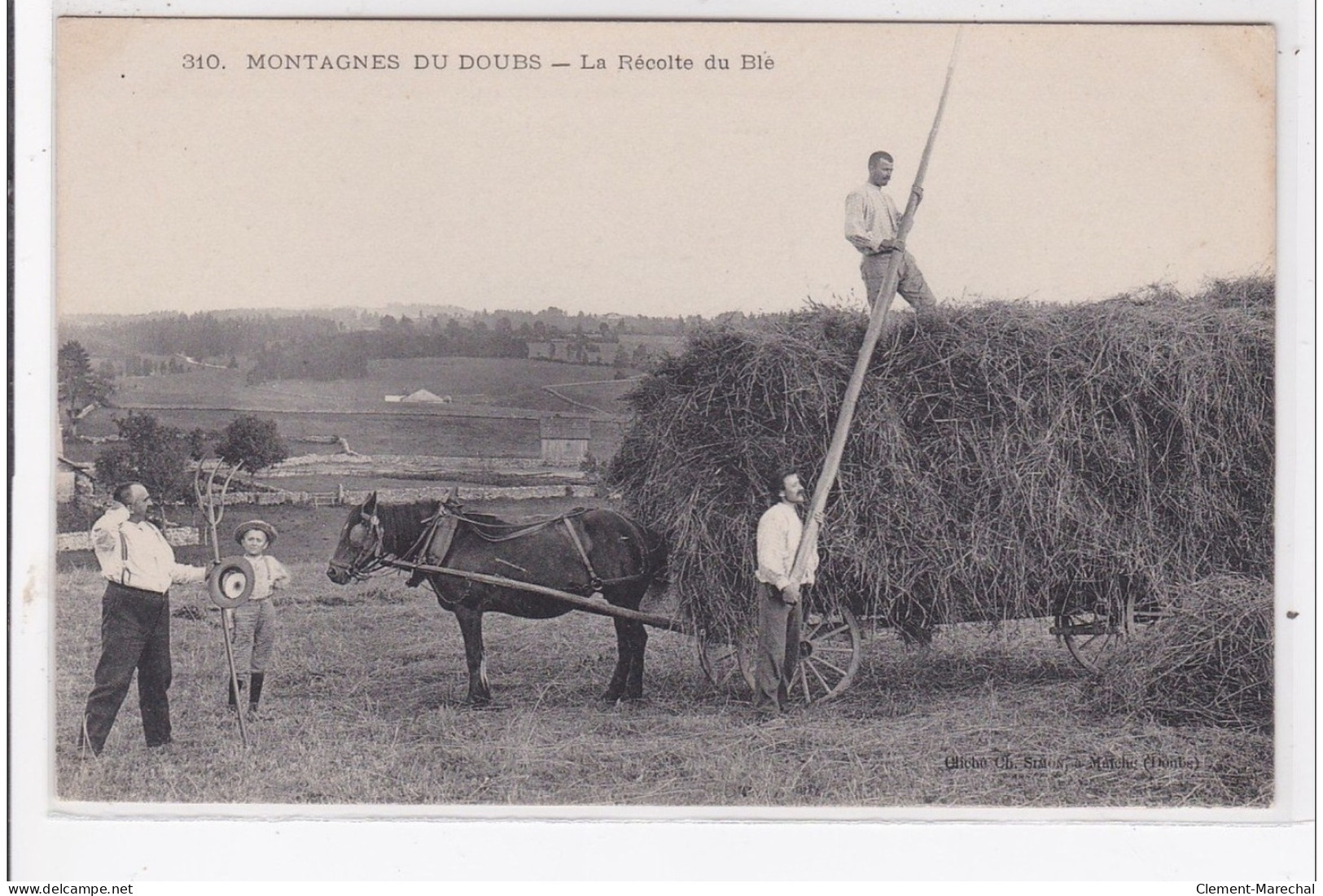 MONTAGNES-du-DOUBS : La Recolte Du Blé - Tres Bon Etat - Autres & Non Classés