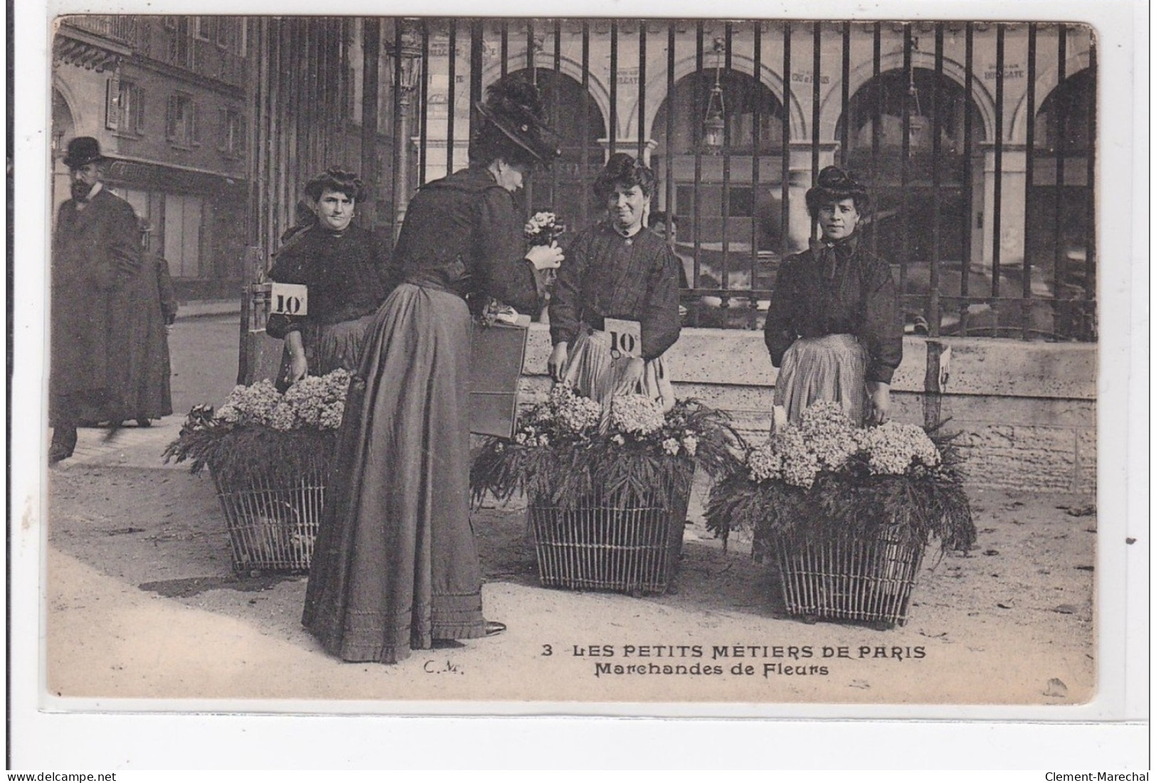 LES PETITS METIERS DE PARIS : Marchandes De Fleurs (éditeur MALCUIT) - Bon état (coins Arrondis Légèrement) - Petits Métiers à Paris