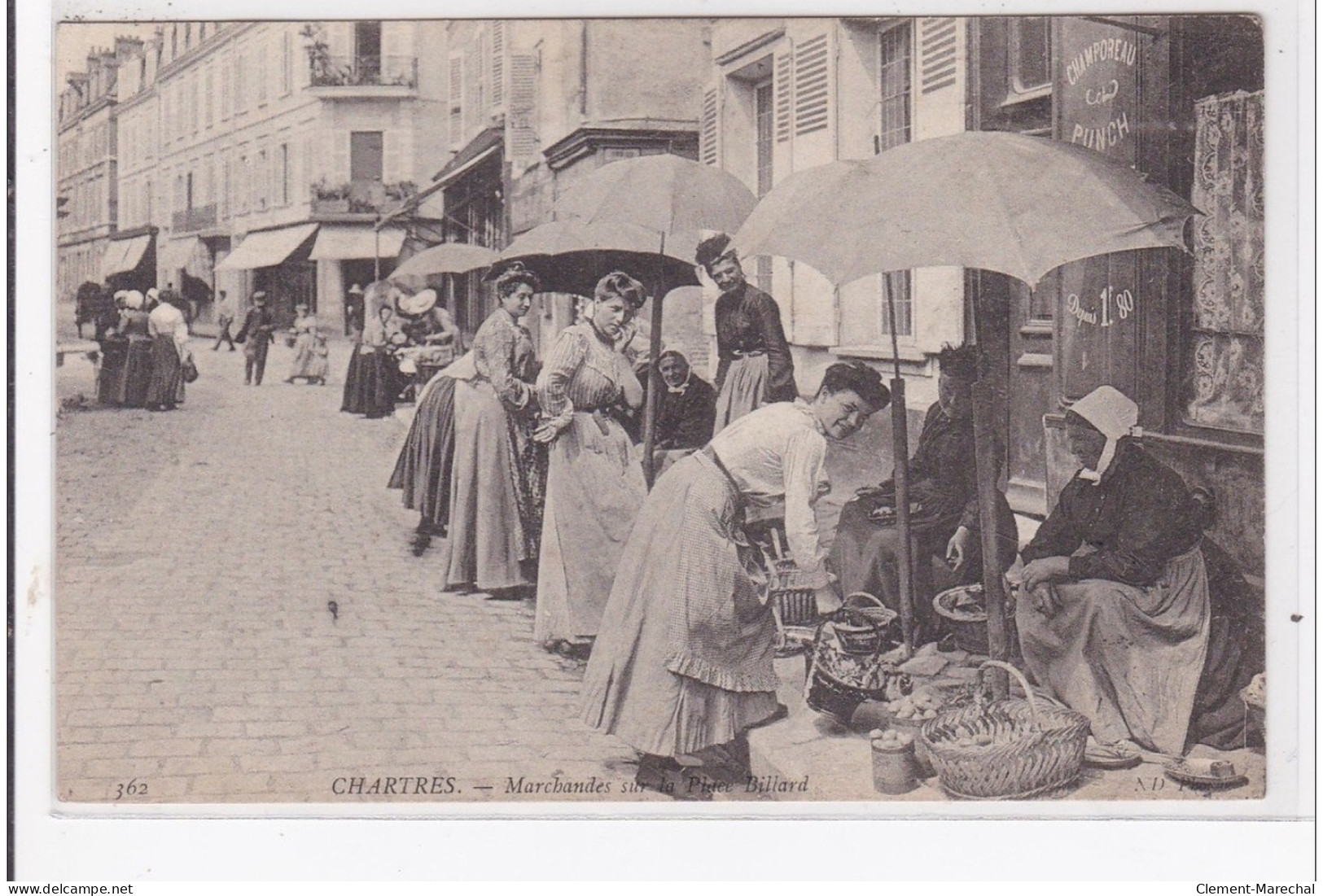 CHARTRES : Marchandes Sur La Place Billard, Champoreau, Punch - Tres Bon Etat - Chartres