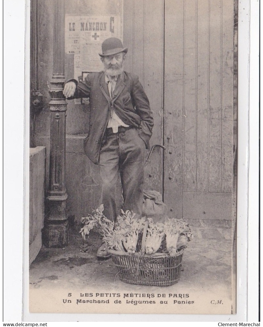 LES PETITS METIERS DE PARIS : Un Marchand De Légumes Au Panier (éditeur MALCUIT) - Bon état - Artigianato Di Parigi