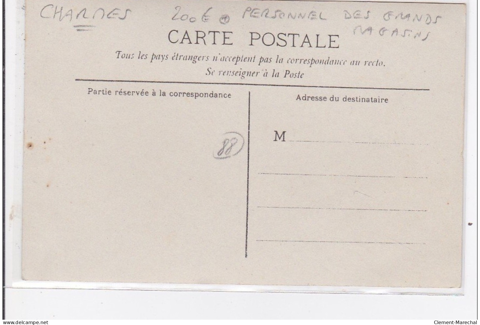 CHARMES : Carte Photo Du Personnel Des Grands Magasins TREVILLOT - Très Bon état - Charmes