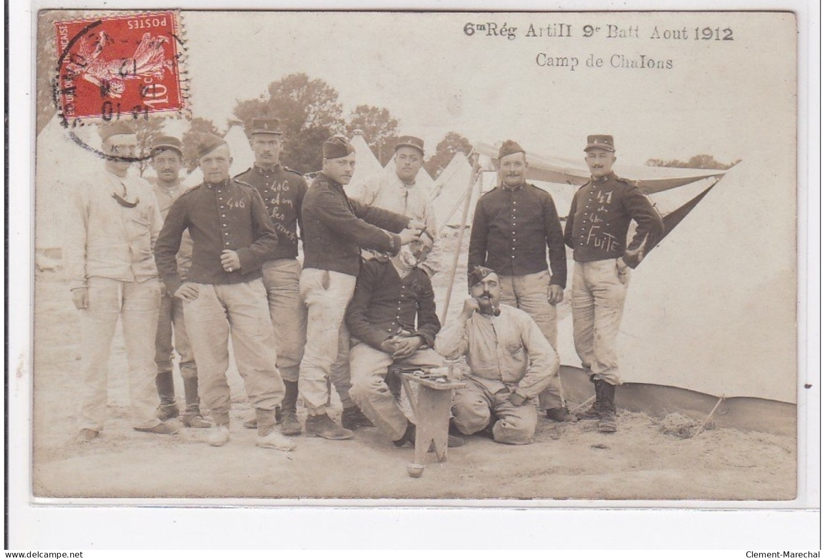 CAMP DE CHALONS : Carte Photo D'un Barbier (militaire En 1912) - Très Bon état - Camp De Châlons - Mourmelon