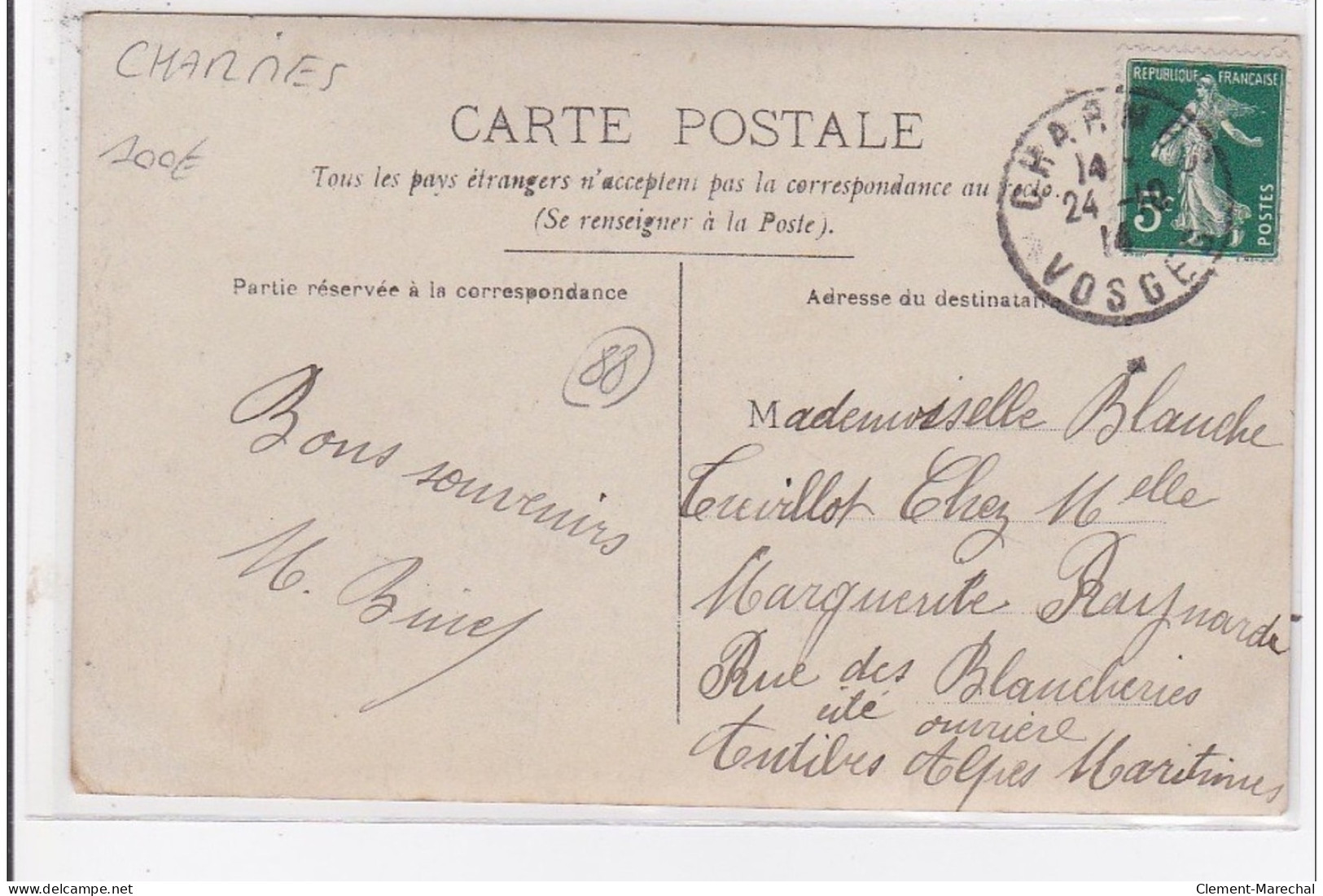 CHARMES : Carte Photo D'une Rue (magasin De Broderies - Boulangerie - Très Bon état - Charmes