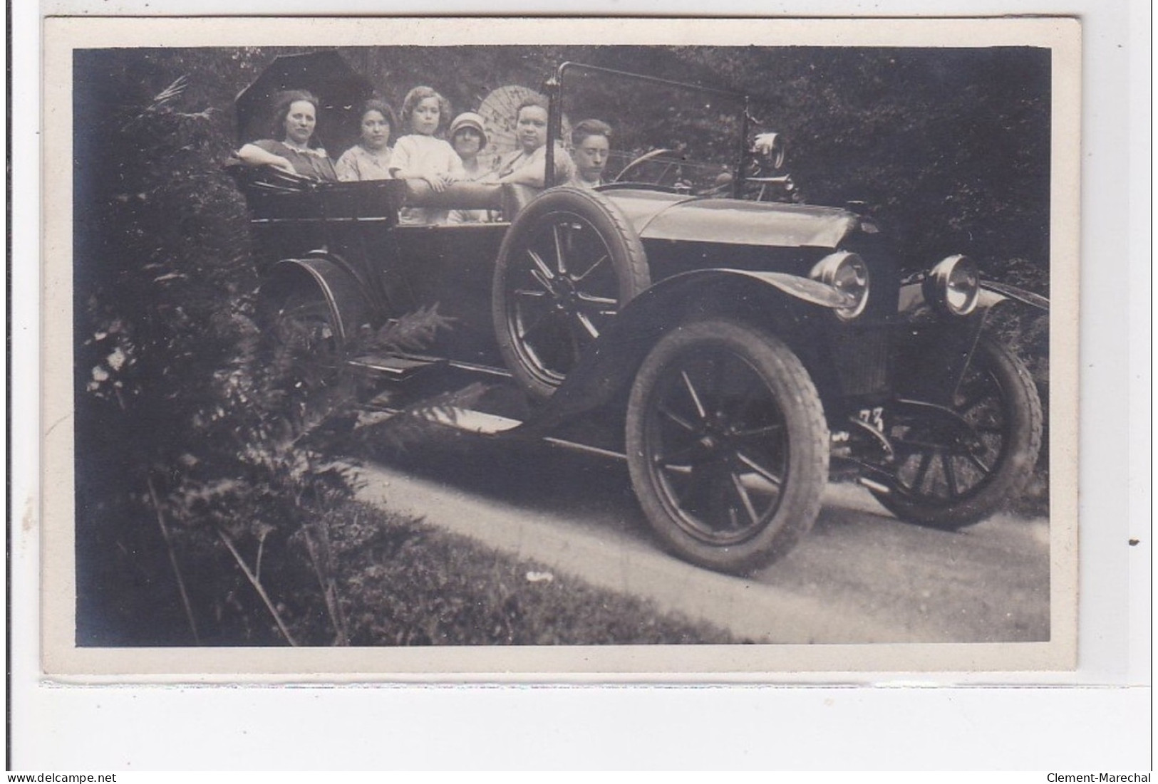 Carte Photo D'une Automobile En Forêt De MACHY En 1925 (second Cliché Différent)- Très Bon état - Autres & Non Classés