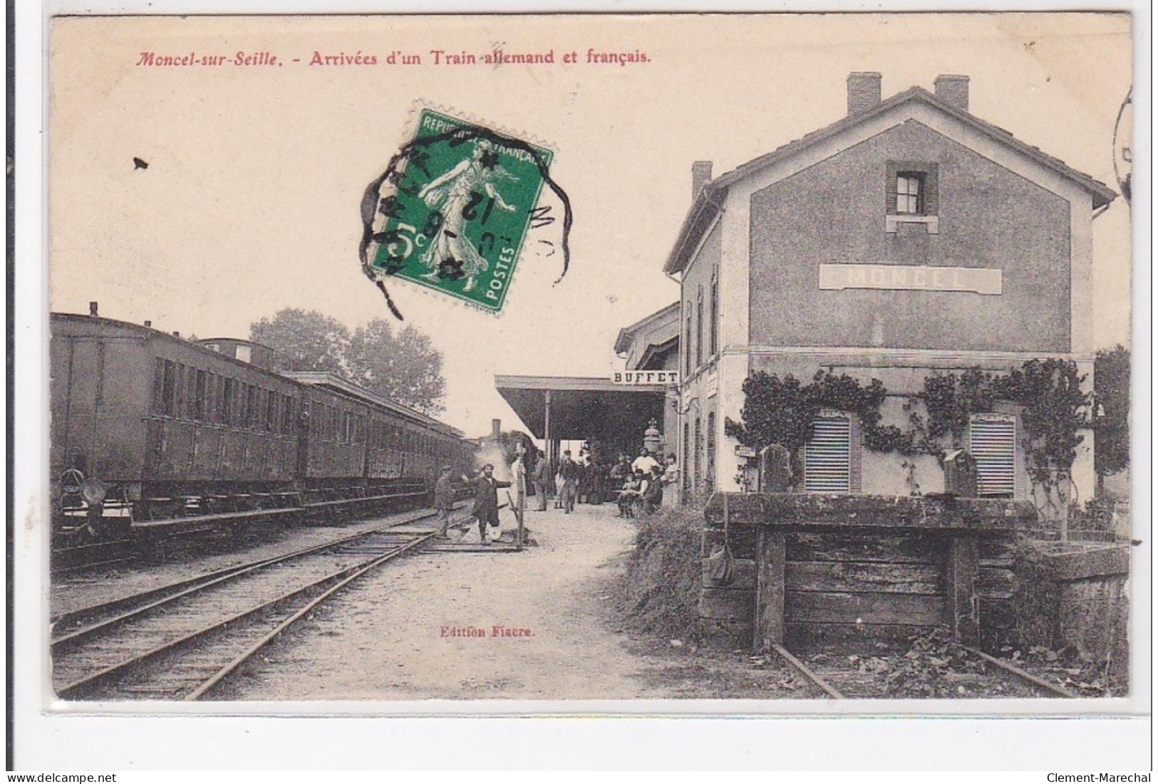 MONCEL SUR SEILLE : Arrivées D'un Train Allemand Et Français En Gare - Très Bon état - Other & Unclassified