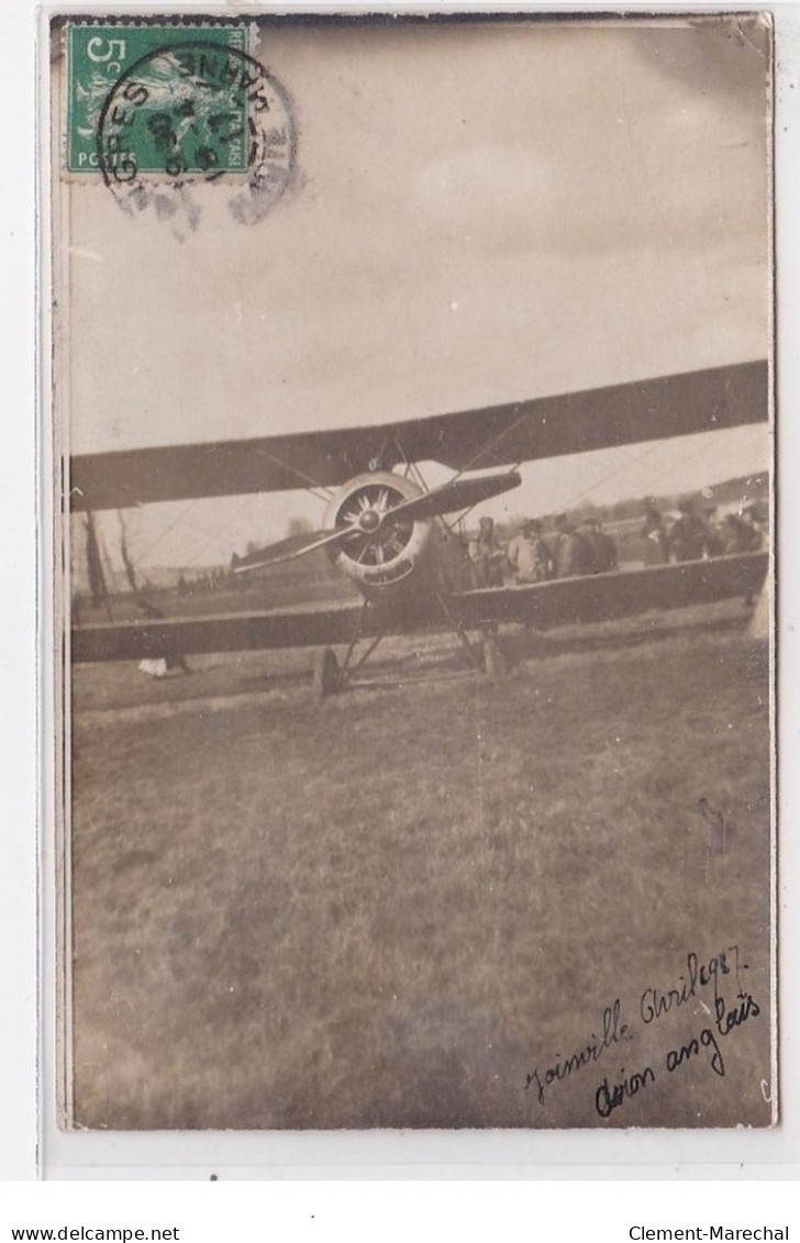 JOINVILLE AVIATION : Carte Photo D'un Avion Anglais En 1917 - Très Bon état - Joinville