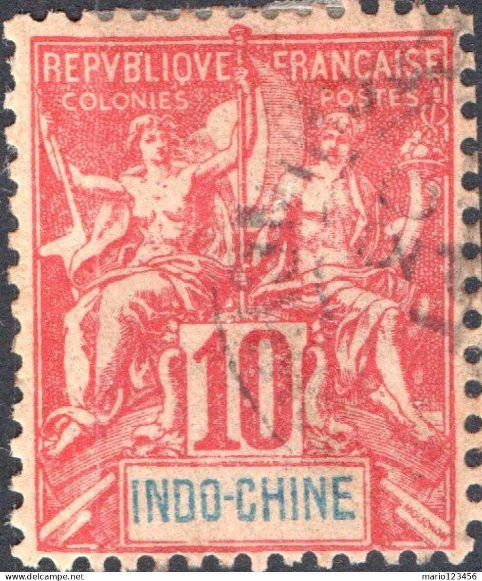 INDOCINA FRANCESE, INDOCHINA, TIPO “GROUPE”, 1900, USATI Yt:FR-IC 18, Scott:FR-IC 9 - Gebruikt