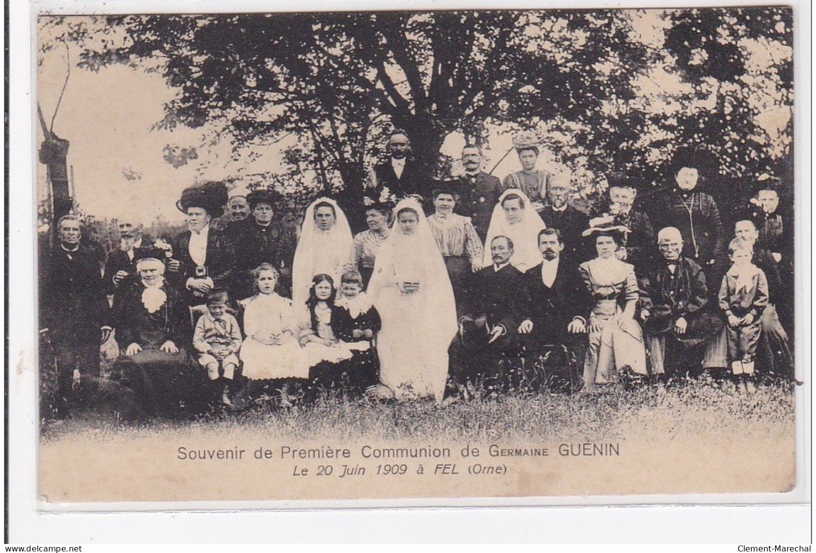 FEL : Souvenir De La Première Communion De Germaine GUENIN En 1909 - Très Bon état - Autres & Non Classés