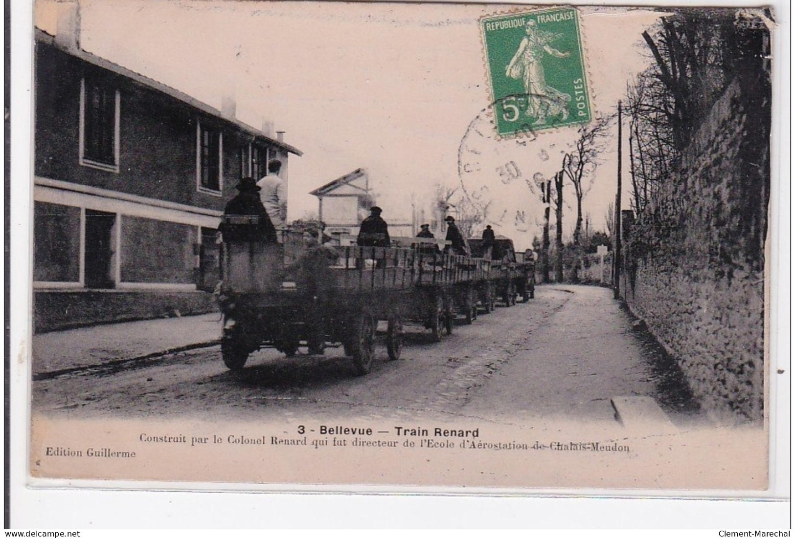 BELLEVUE : Train Renard Construit Par Le Colonel Renard Qui Fut Directeur De L'école D'aérostation - Très Bon état - Otros & Sin Clasificación