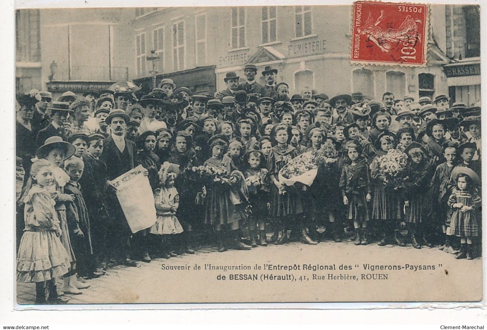 BESSAN : Souvenir De L'inauguration De L'entrepot Regional Des "vignerons-paysans" - Tres Bon Etat - Autres & Non Classés