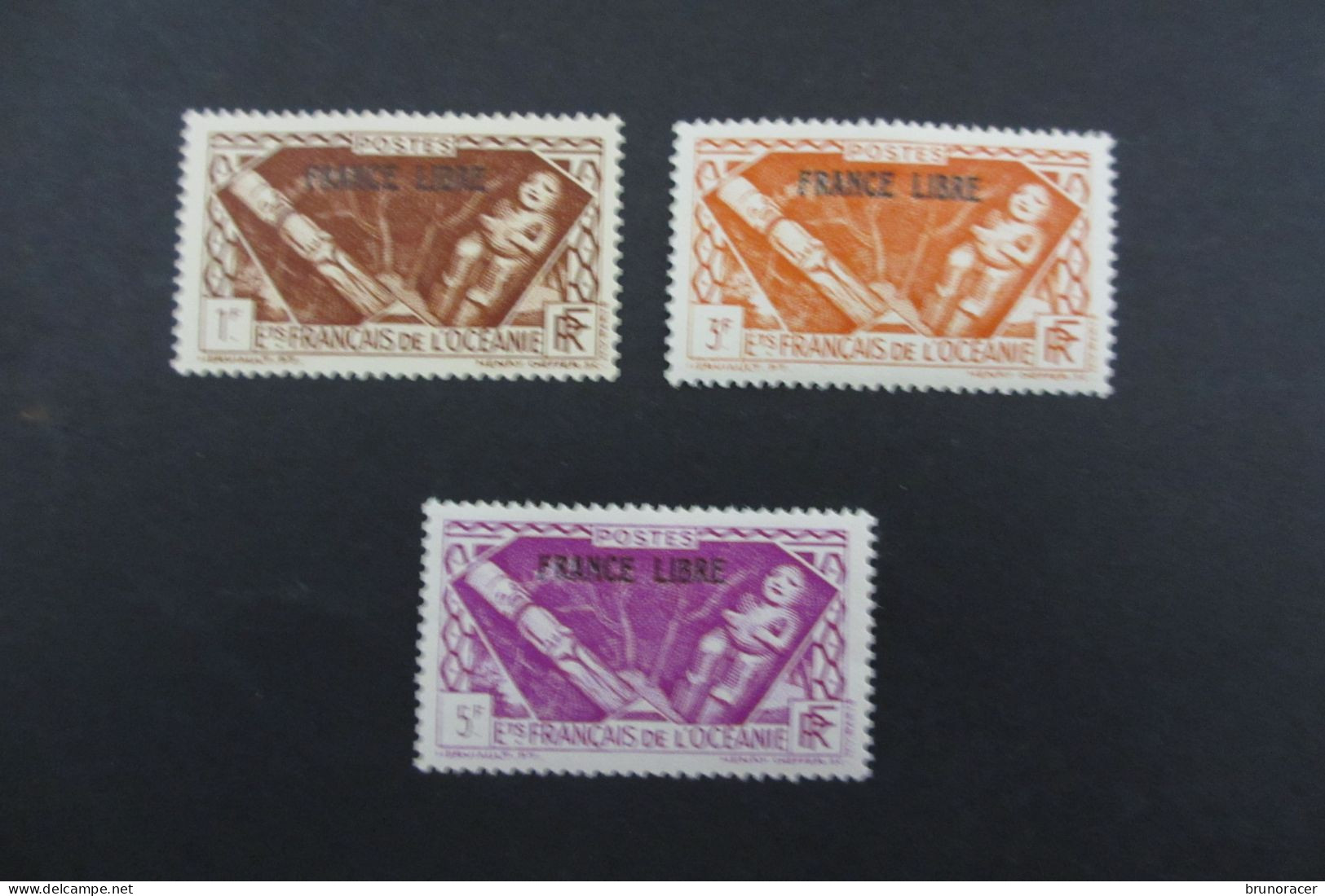 OCEANIE FRANCE LIBRE N°144/146/147 NEUF* TB COTE 37 EUROS VOIR SCANS - Unused Stamps