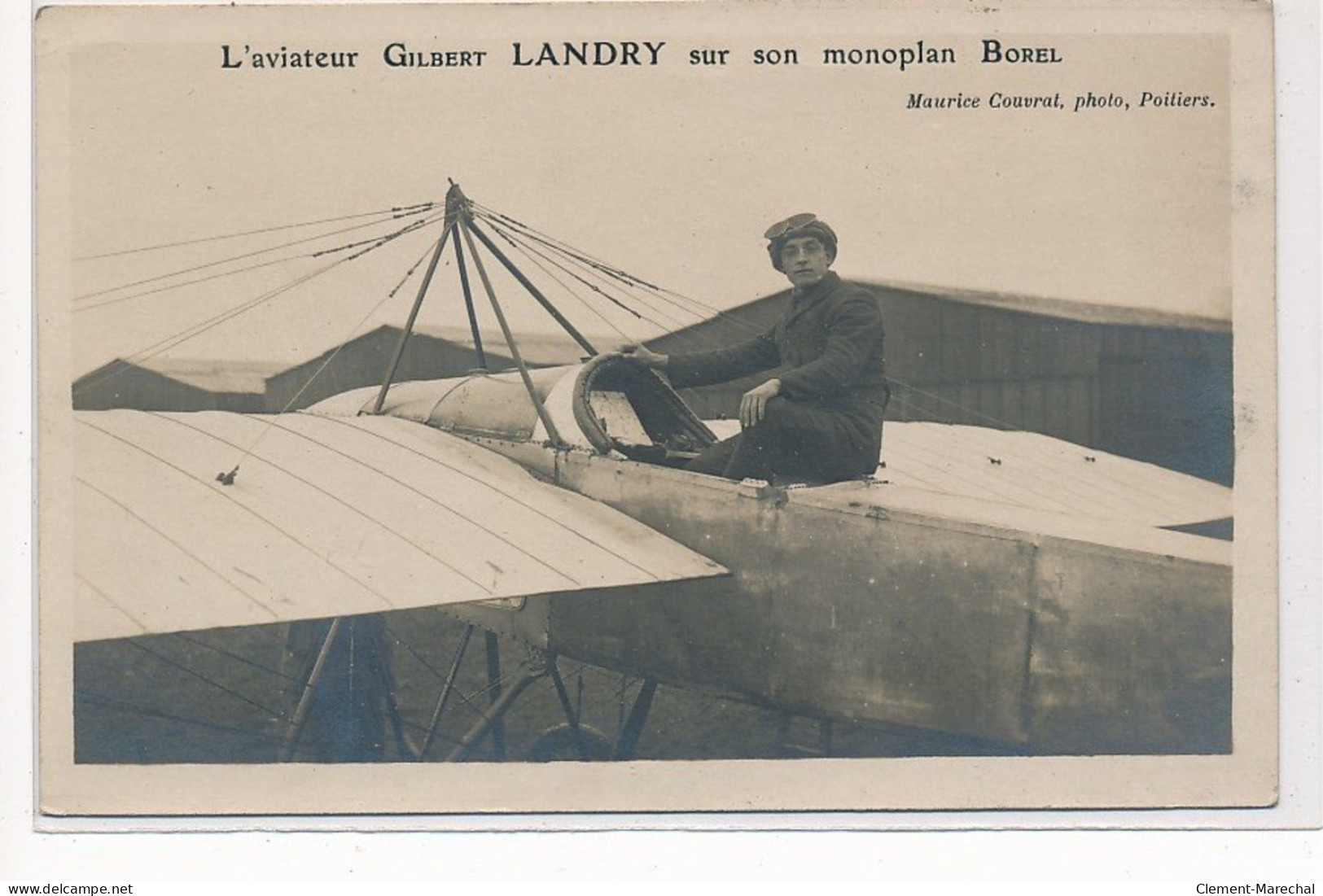 POITIERS : Aviation Photo Couvrat à Poitiers, Gilbert Landry Sur Osn Monoplan Borel - Tres Bon Etat - Poitiers