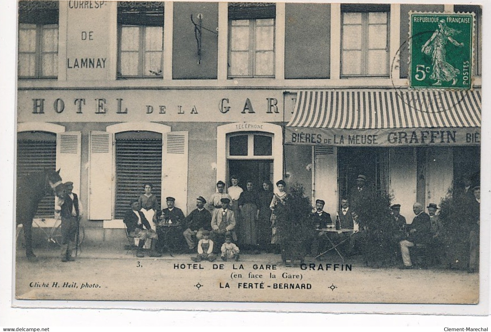 LA FERTE BERNARD : Hotel De La Gare Graffin En Face De La Gare - Tres Bon Etat - La Ferte Bernard