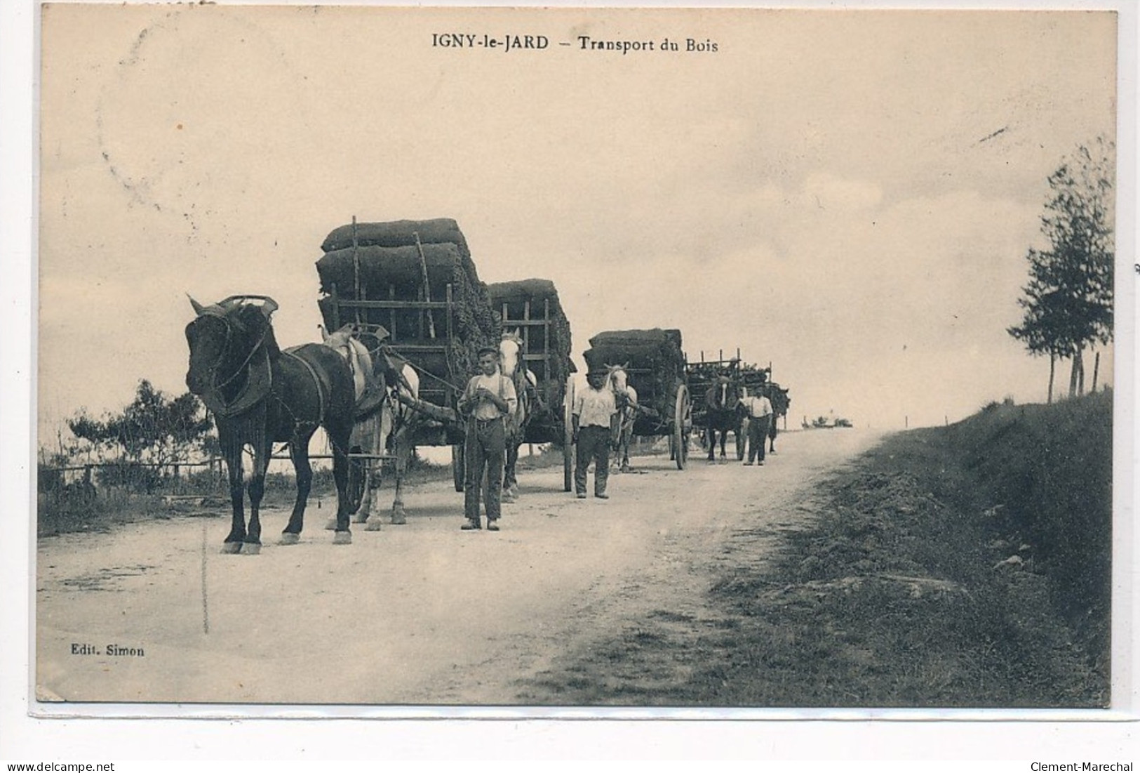 IGNY-le-JARD : Transport Du Bois - Tres Bon Etat - Andere & Zonder Classificatie