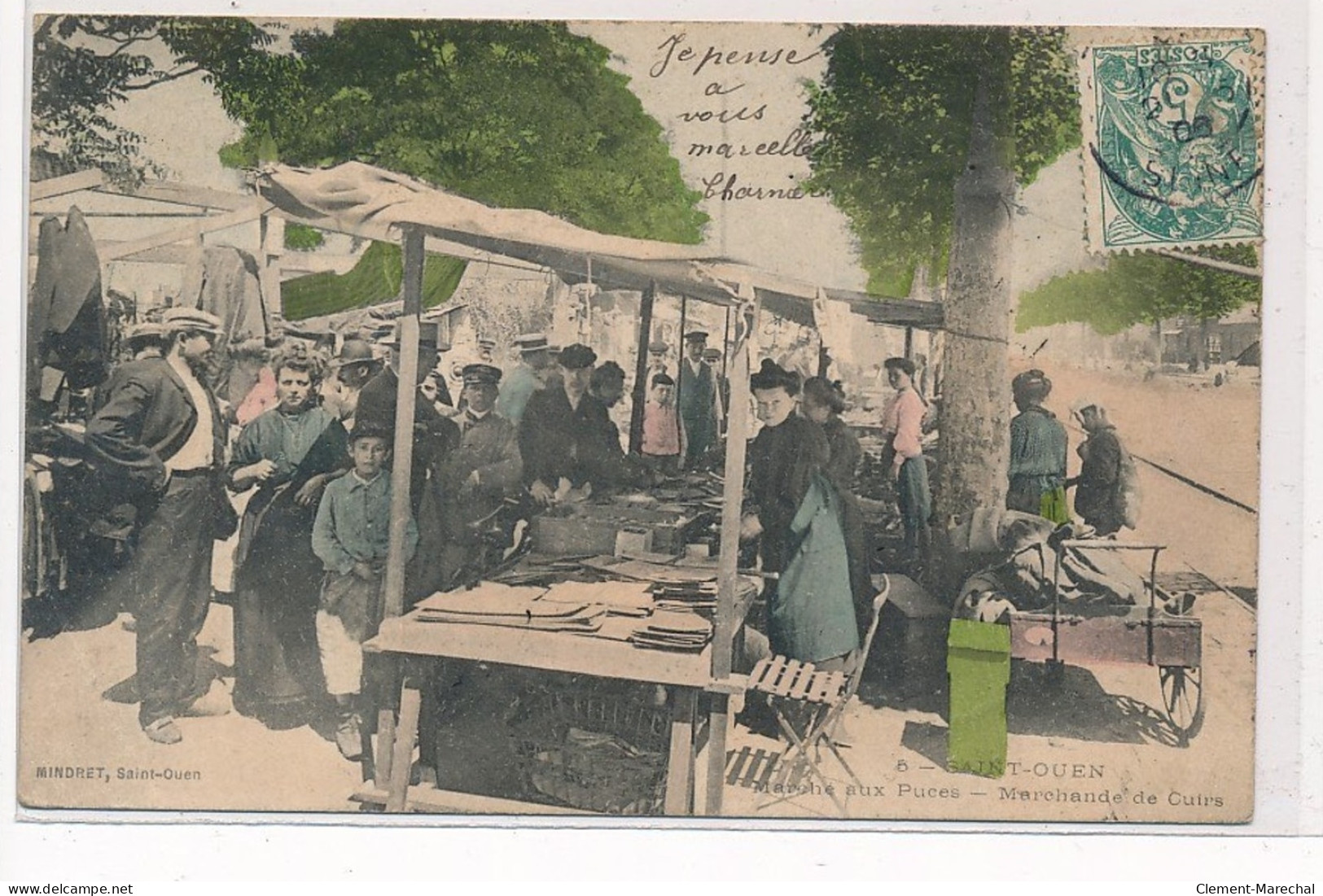 SAINT-OUEN : Marché Au Puces, Marchande De Cuirs - Etat - Saint Ouen