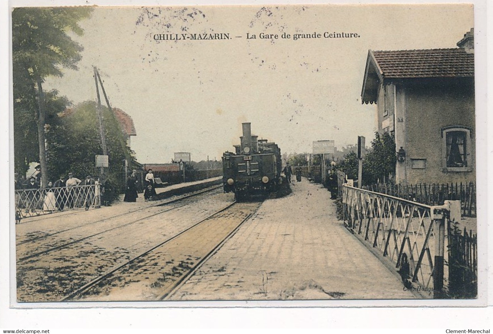 CHILLY-MAZARIN : La Gare De Grande Ceinture (rare En Couleur) - Tres Bon Etat - Chilly Mazarin