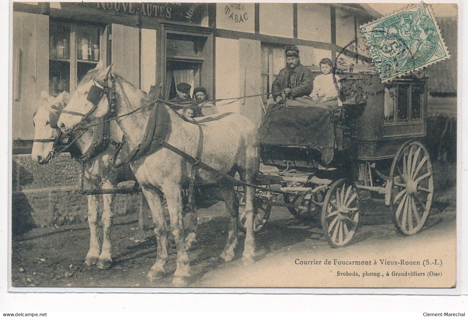 VIEUX-ROUEN : Courrier De Foucarmont, Attelage - Tres Bon Etat - Rouen