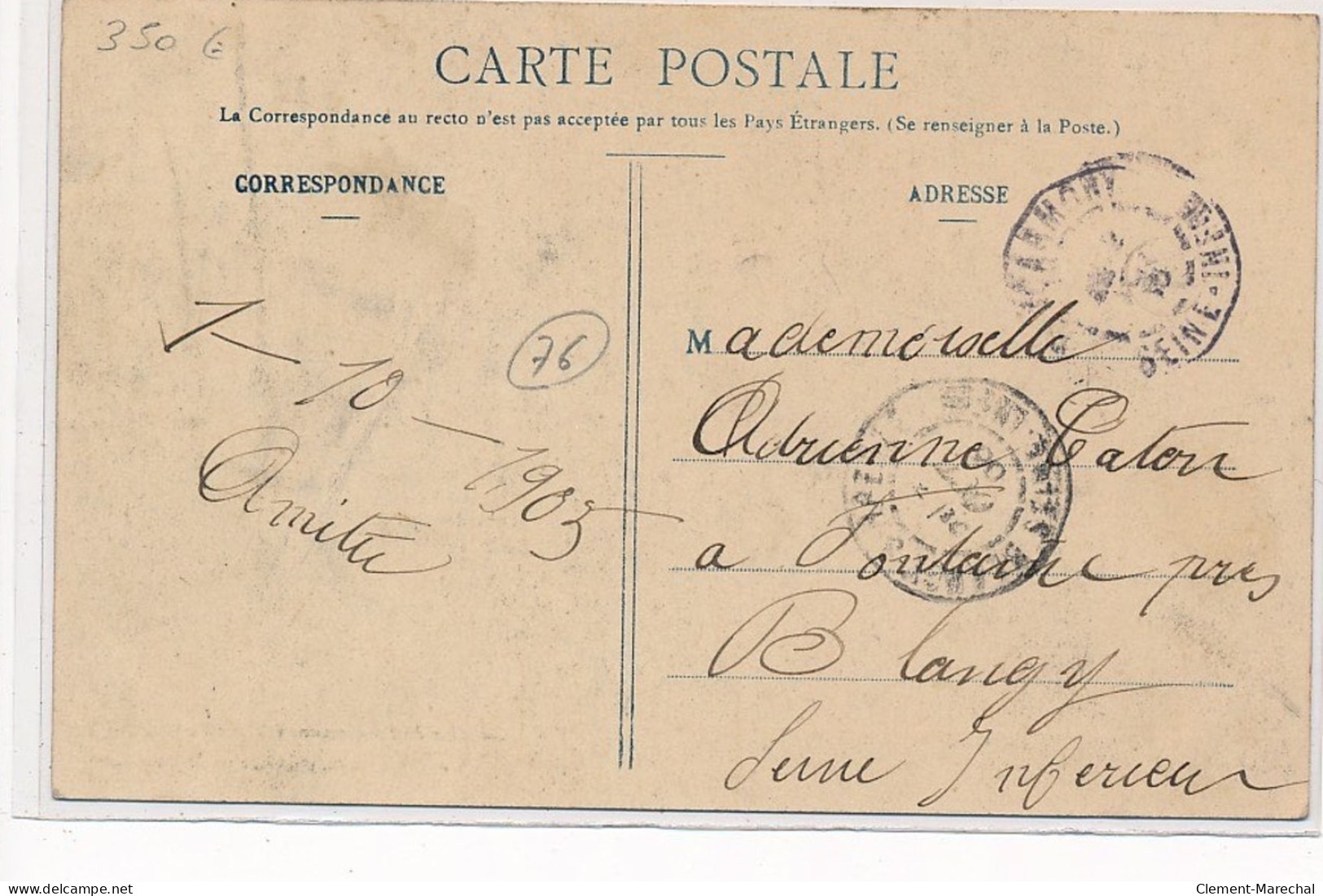 VIEUX-ROUEN : Courrier De Foucarmont, Attelage - Tres Bon Etat - Rouen