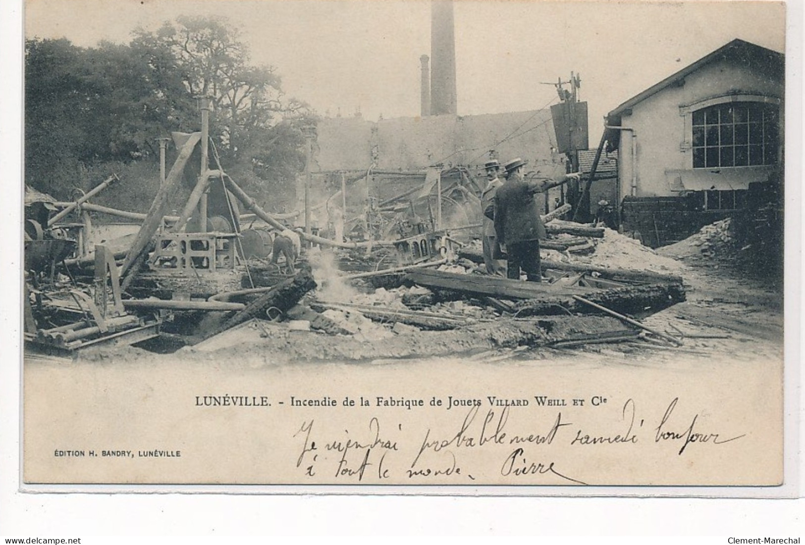LUNEVILLE : Incendie De La Fabrique De Jouets Villard Wrill Et Cie - Luneville