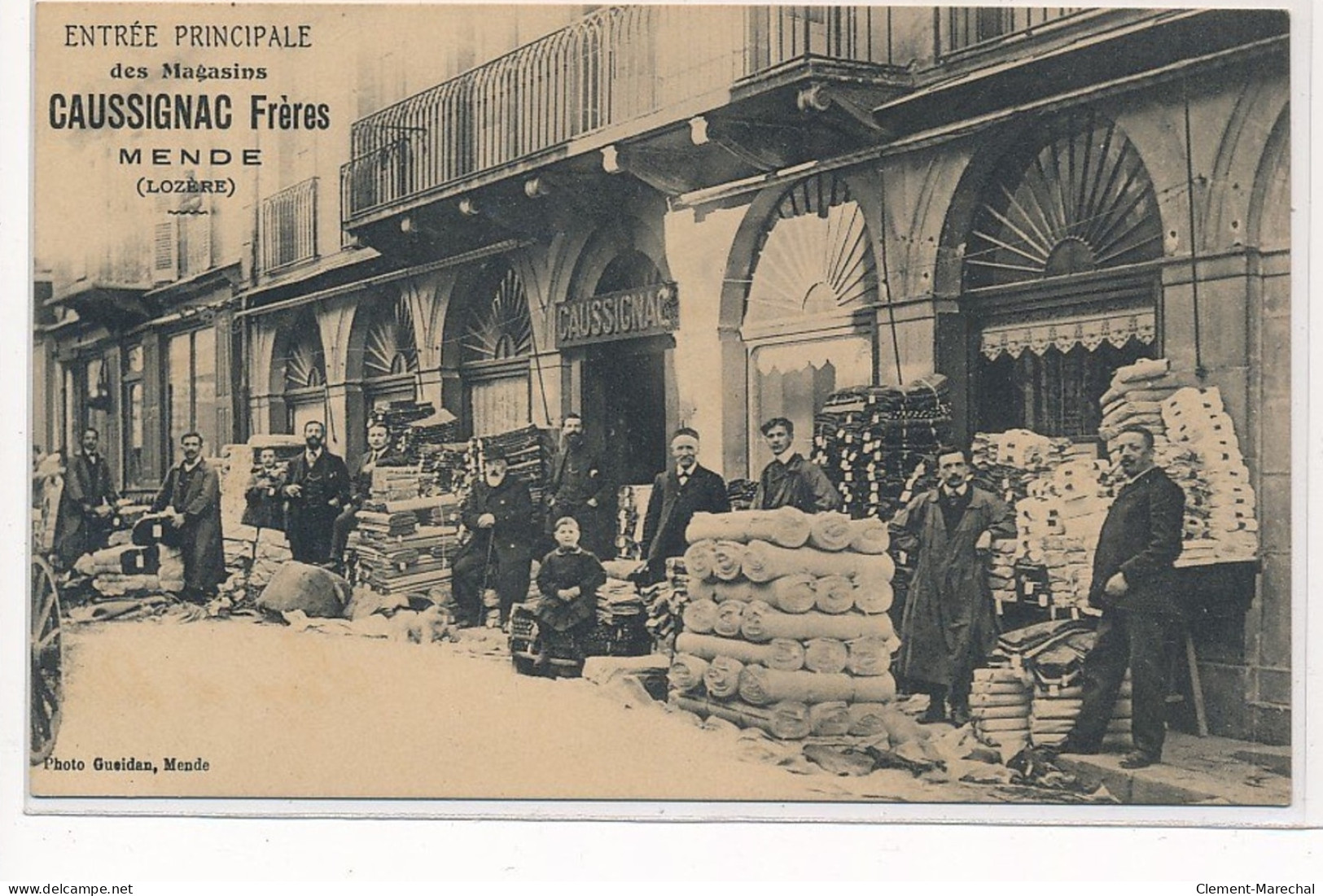 MENDE : Entrée Principale De Magasins Caussignac Frères, Autographe  - Tres Bon Etat - Mende