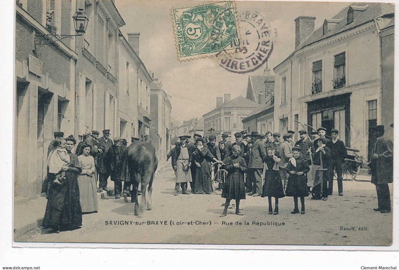 SAVIGNY-sur-BRAYE : Rue De La Republique - Tres Bon Etat - Other & Unclassified