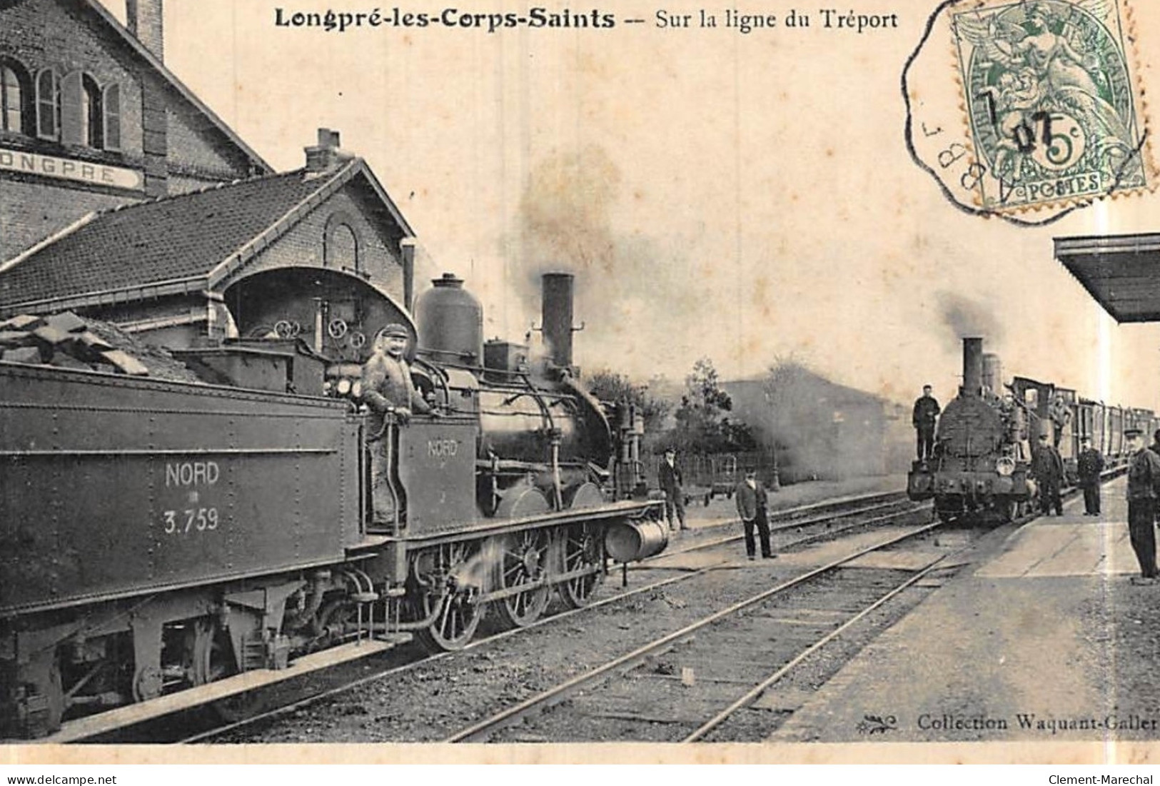 LONGPRE-les-CORPS-SAINTS : Sur La Ligne Du Tréport - Etat (traces) - Altri & Non Classificati