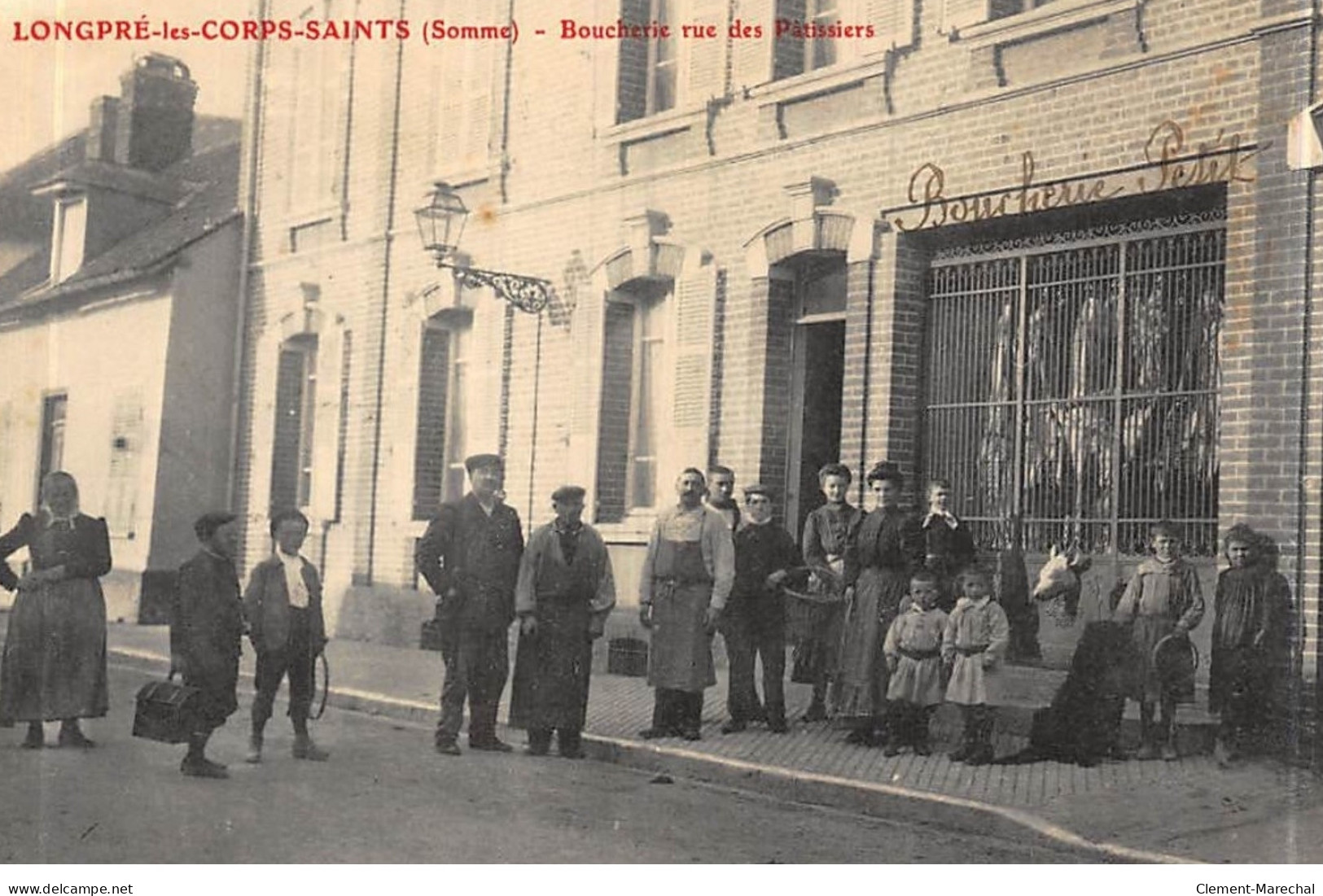 LONGPRE-les-CORPS-SAINTS : Boucherie Rue Des Patissiers - Tres Bon Etat - Altri & Non Classificati
